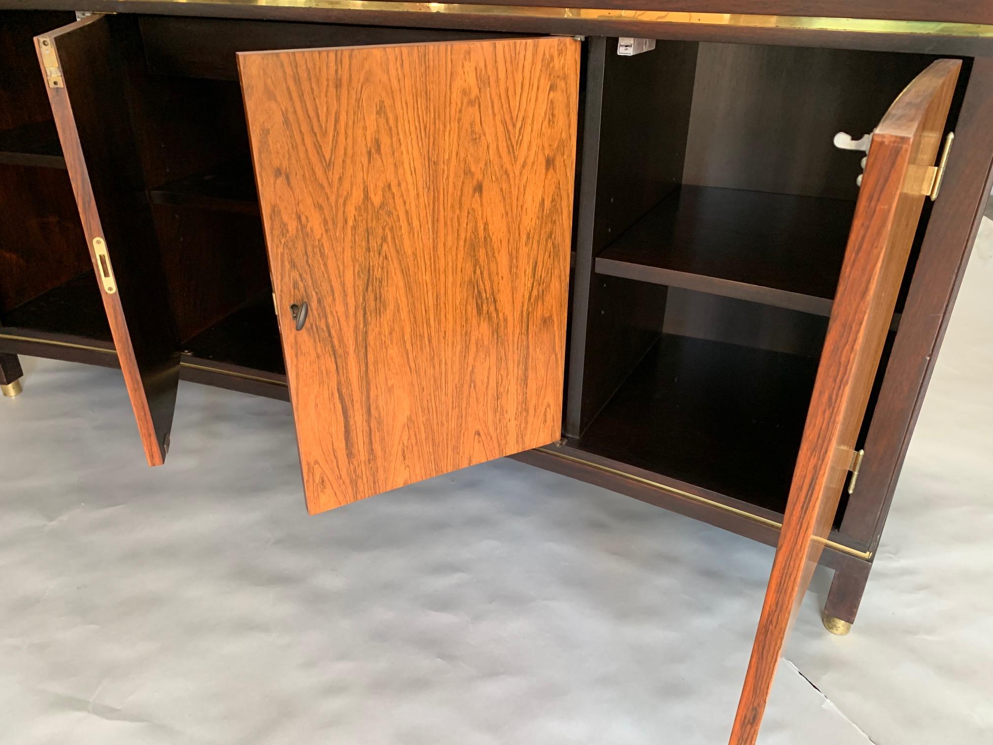 Mid-20th Century Edward Wormley Dunbar Custom Credenza Rosewood Curved Front For Sale