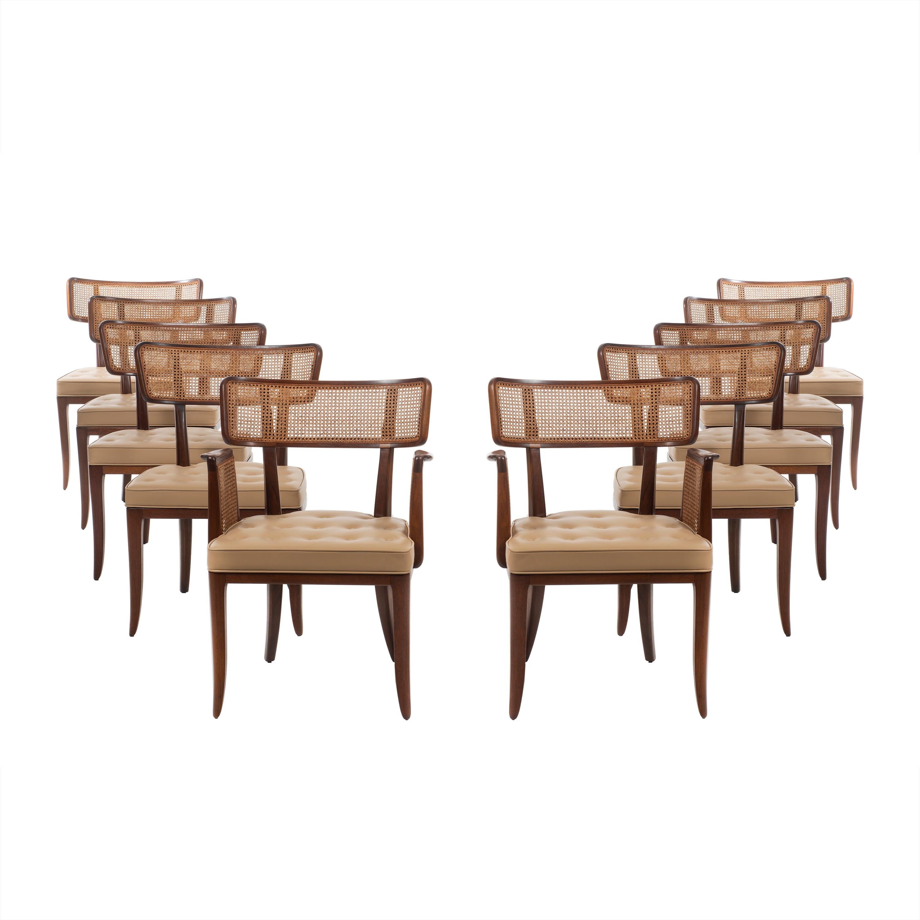 Edward Wormley for Dunbar Dining Chairs, Set of 10