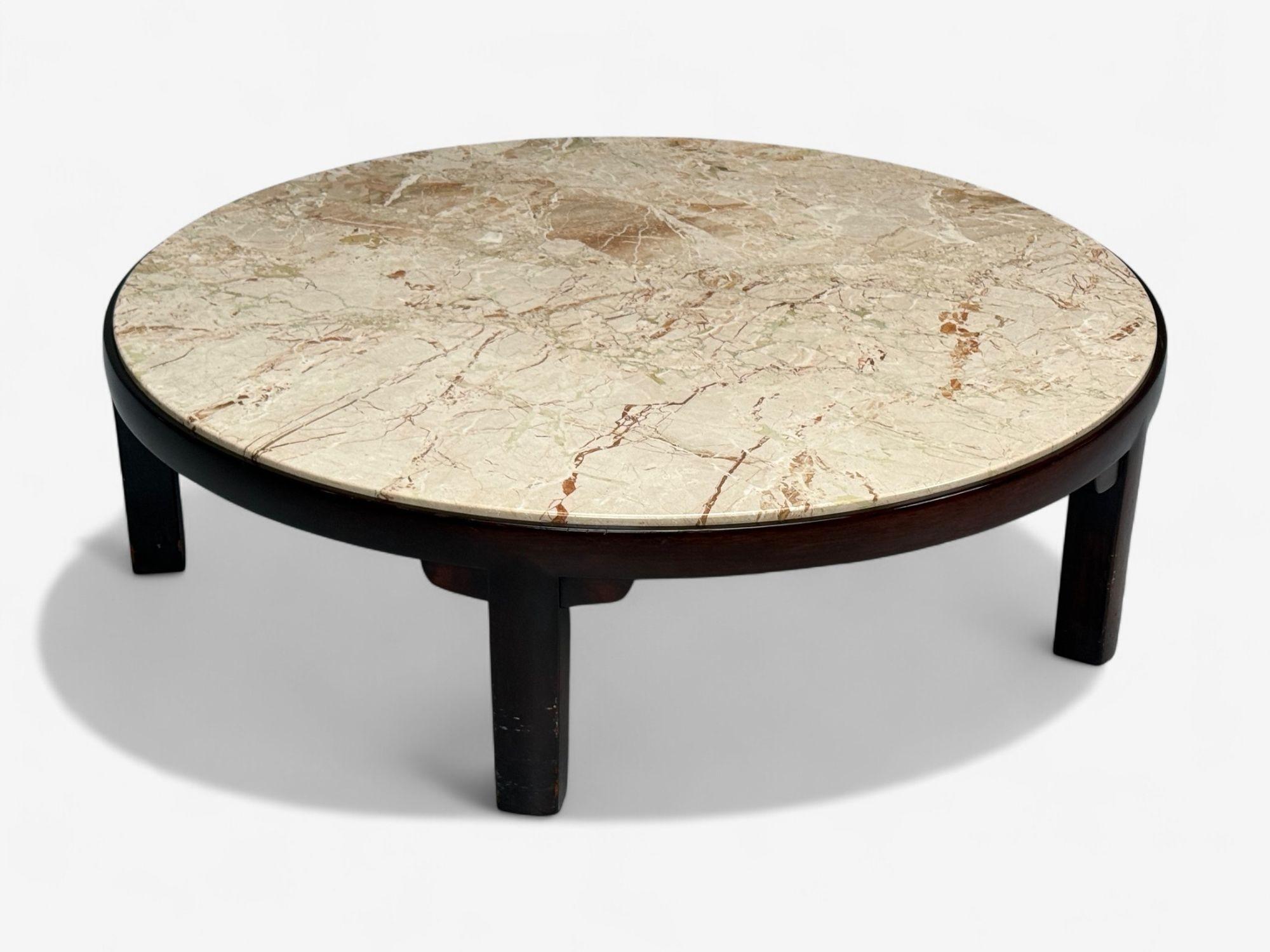 Edward Wormley, Dunbar, acajou, marbre, grande table basse, États-Unis, années 1940 en vente 3