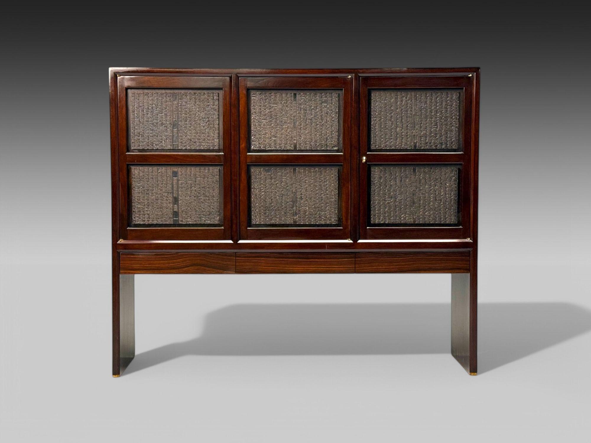 American Edward Wormley, Dunbar, Mid-Century Modern, Rosewood, Chinese Cabinet, 1960s For Sale