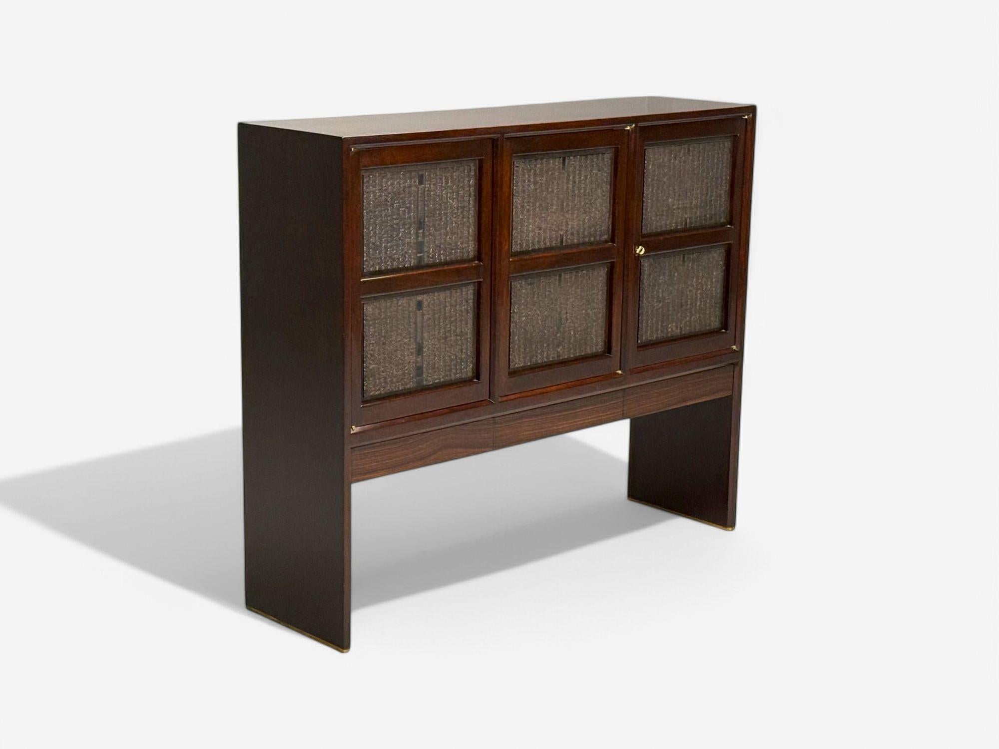 Edward Wormley, Dunbar, Mid-Century Modern, Rosewood, Chinese Cabinet, 1960s In Good Condition For Sale In Manhasset, NY