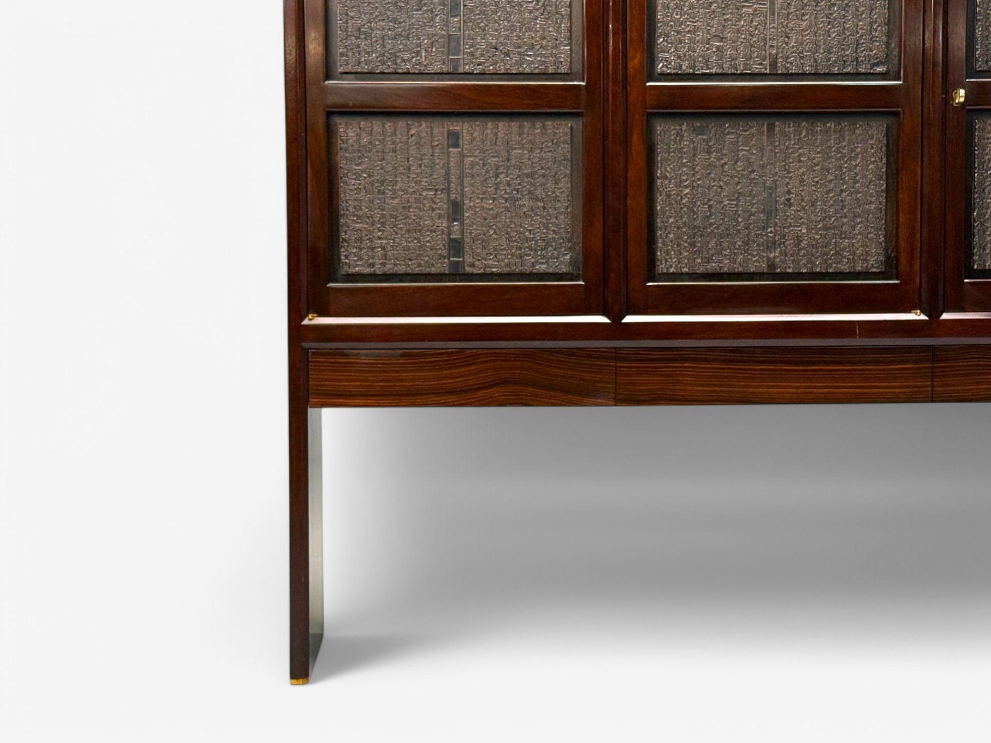 Mid-20th Century Edward Wormley, Dunbar, Mid-Century Modern, Rosewood, Chinese Cabinet, 1960s For Sale