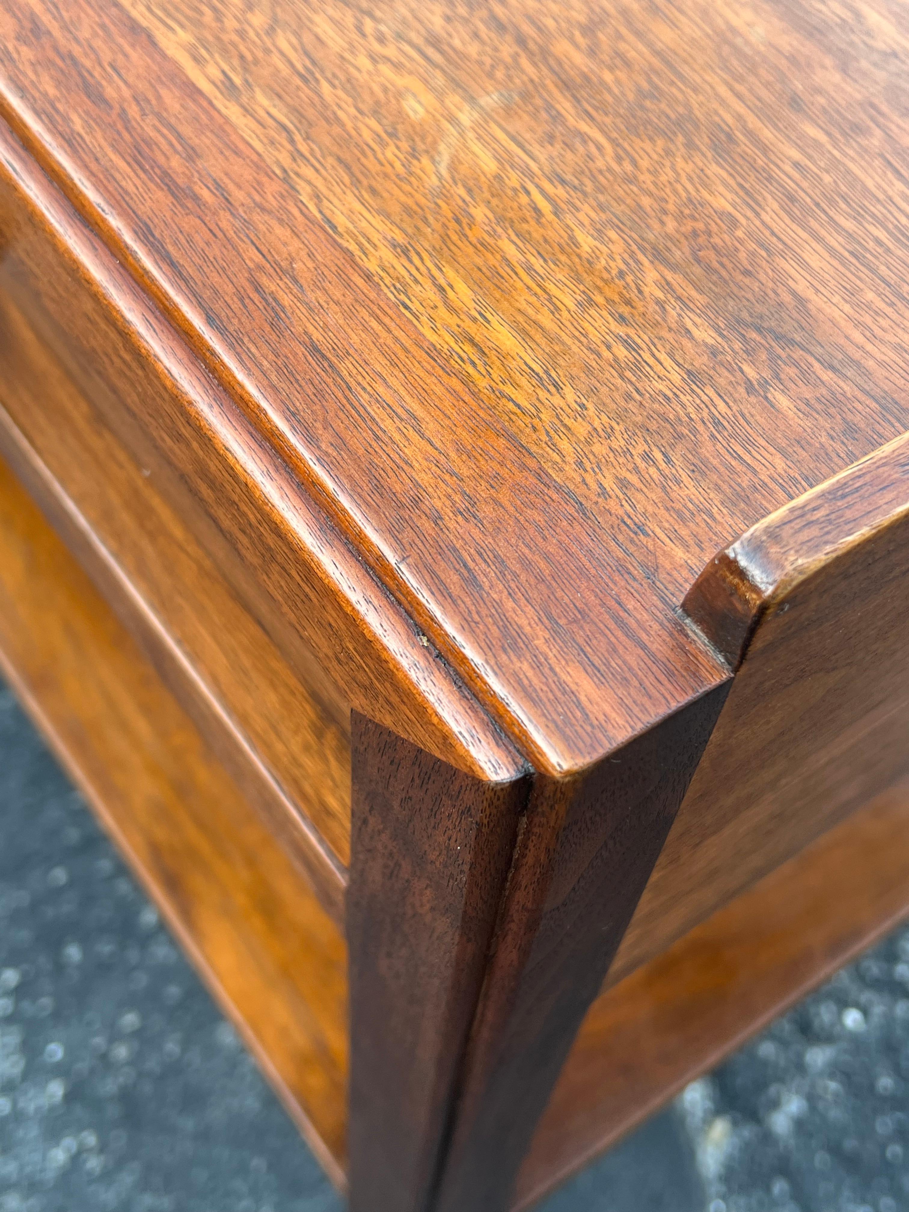 Edward Wormley Dunbar Night Stands Walnut  With Rosewood Handles Ca' 1950's 4