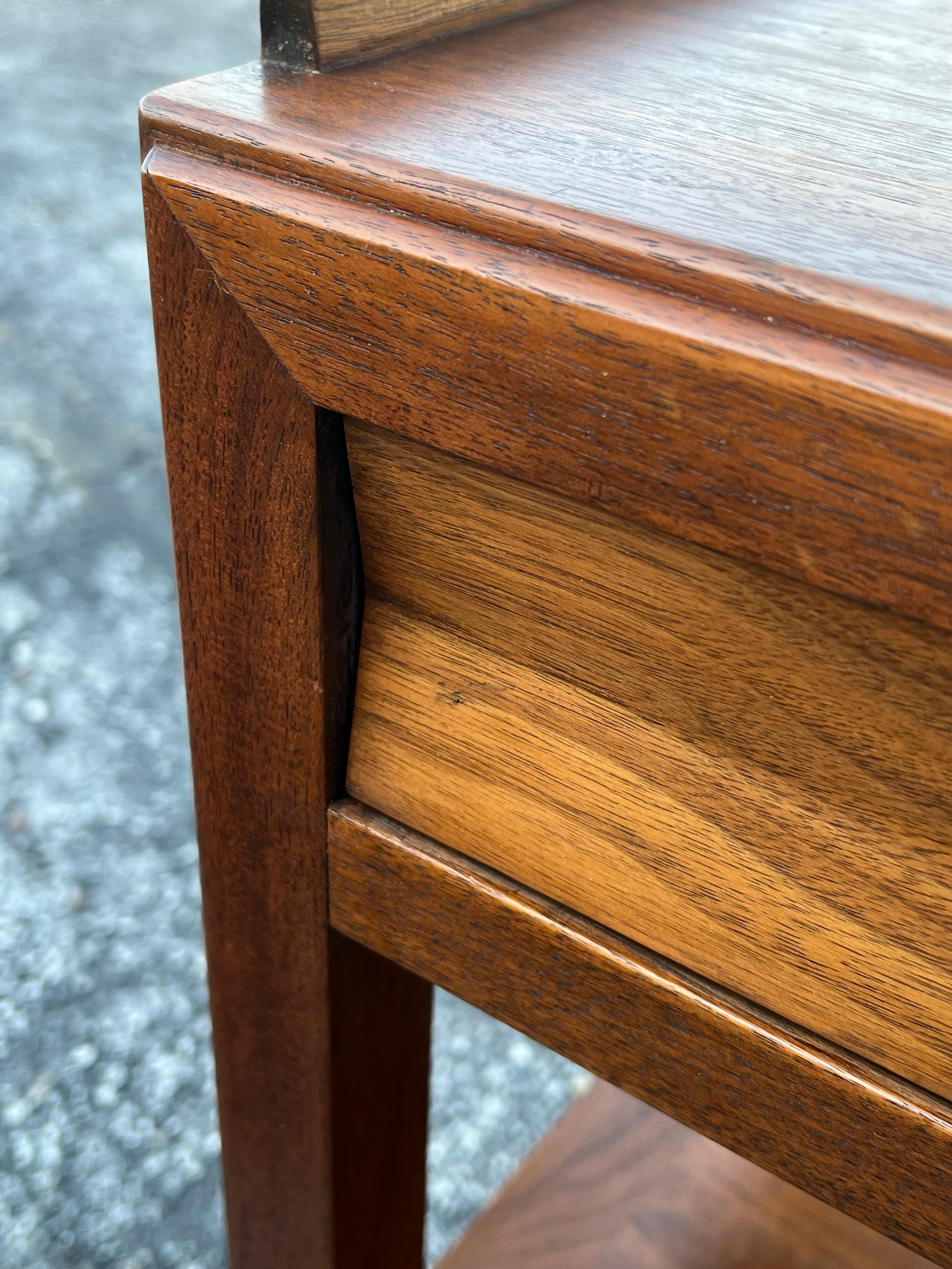 Edward Wormley Dunbar Night Stands Walnut  With Rosewood Handles Ca' 1950's 5