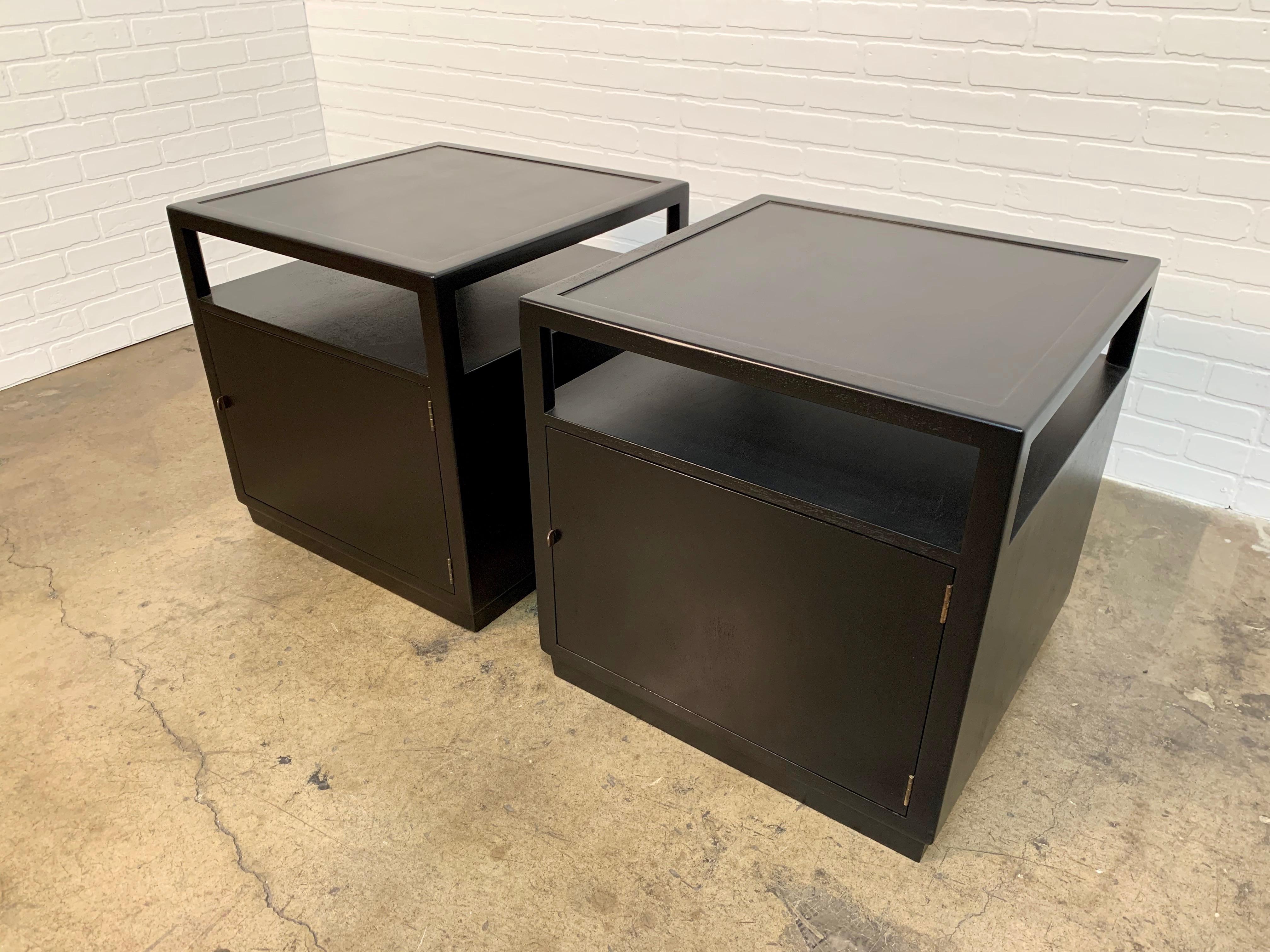 Edward Wormley Ebonized Mahogany Side Tables For Sale 8