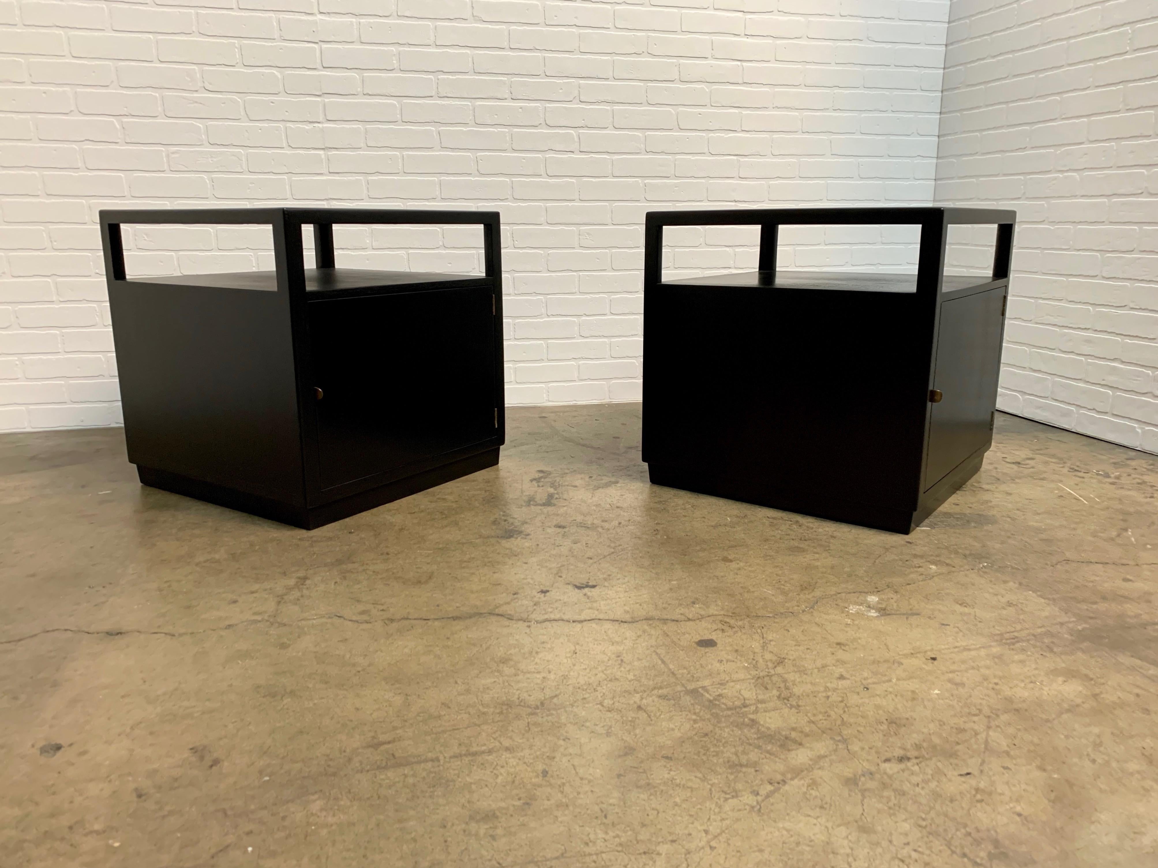 Edward Wormley Ebonized Mahogany Side Tables For Sale 1