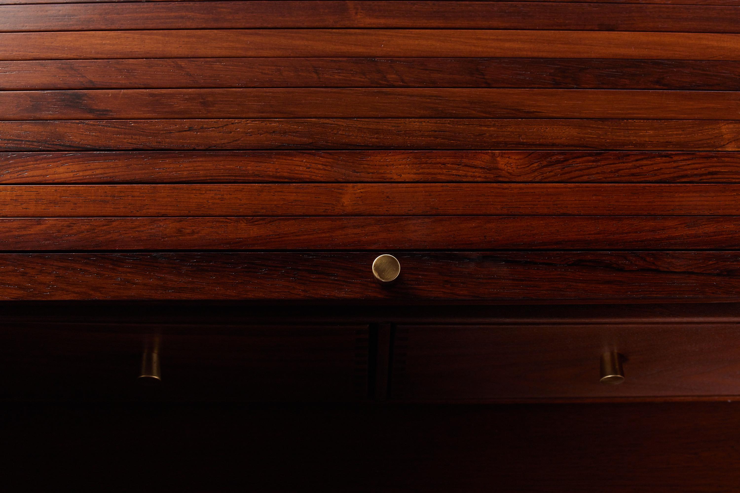 Tambour-Tür-Schreibtisch aus Palisanderholz von Edward Wormley für Dunbar im Angebot 11