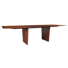 Edward Wormley Expandable Walnut Dining Table for Dunbar