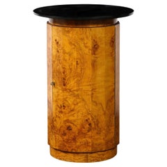 Edward Wormley Faceted Pedestal Cabinet with Slate Top 1963 (Signed) Edward Wormley Faceted Pedestal Cabinet with Slate Top 1963 (Signed)