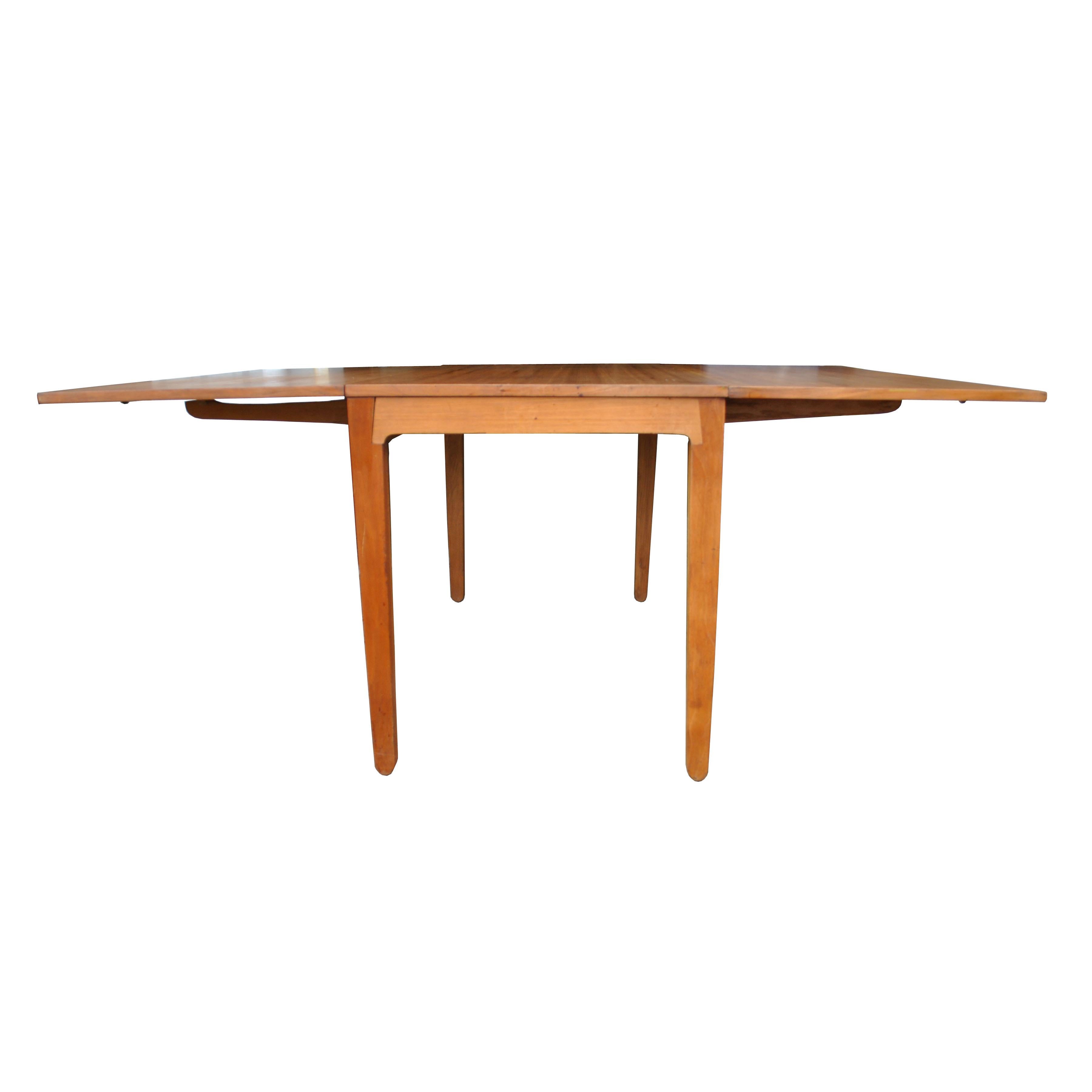 mid century drop leaf dining table