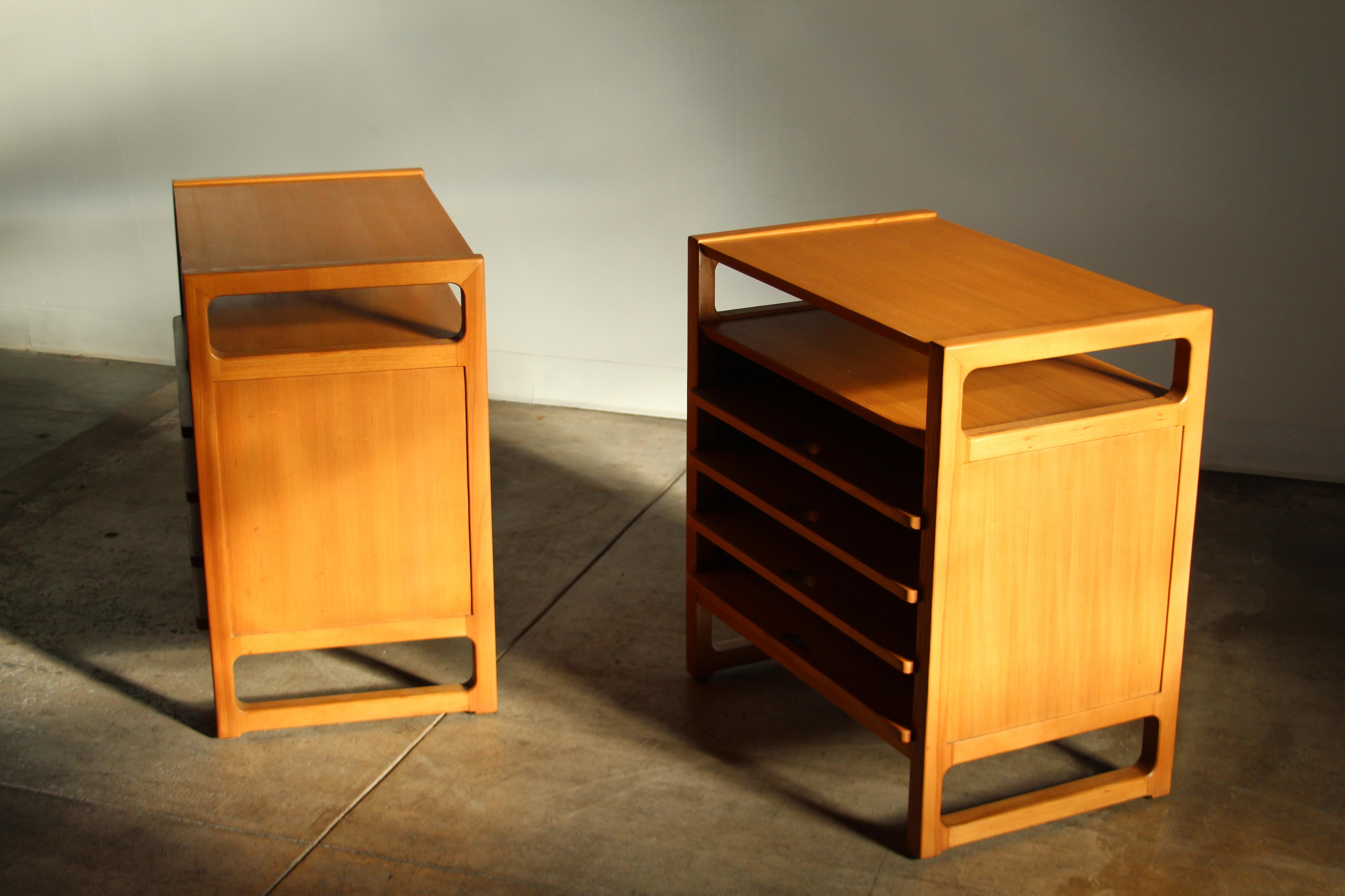 Elm Edward Wormley for Drexel Magazine Tables, A Pair, 1960s