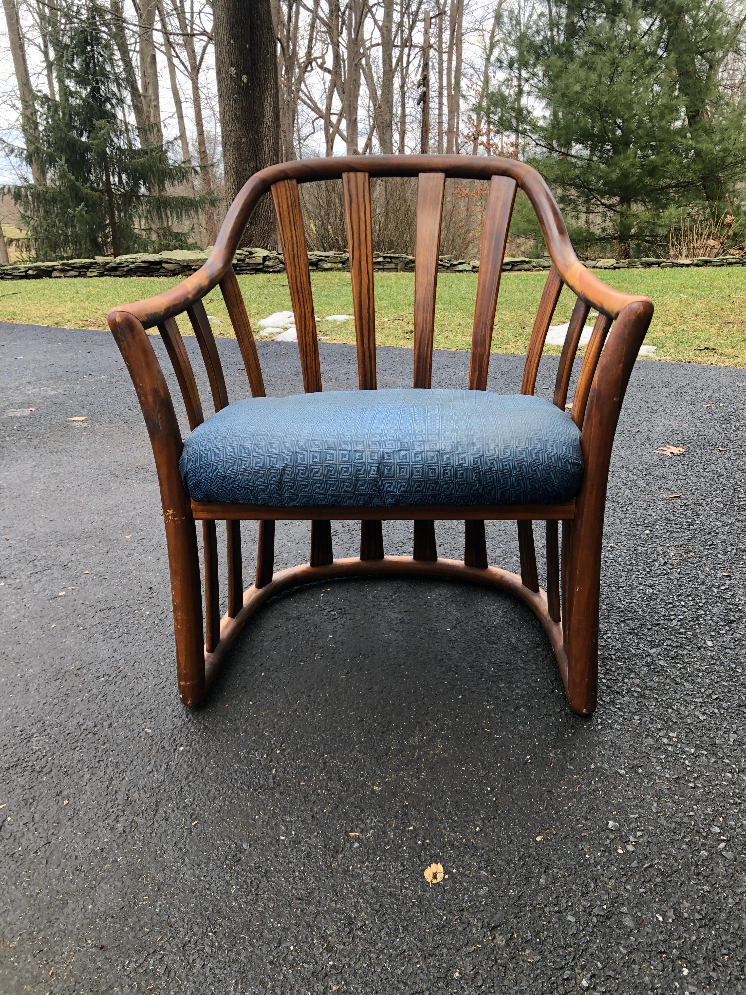 Edward Wormley for Drexel midcentury rosewood club chair
Original label and fabric Finnish,
circa 1970.