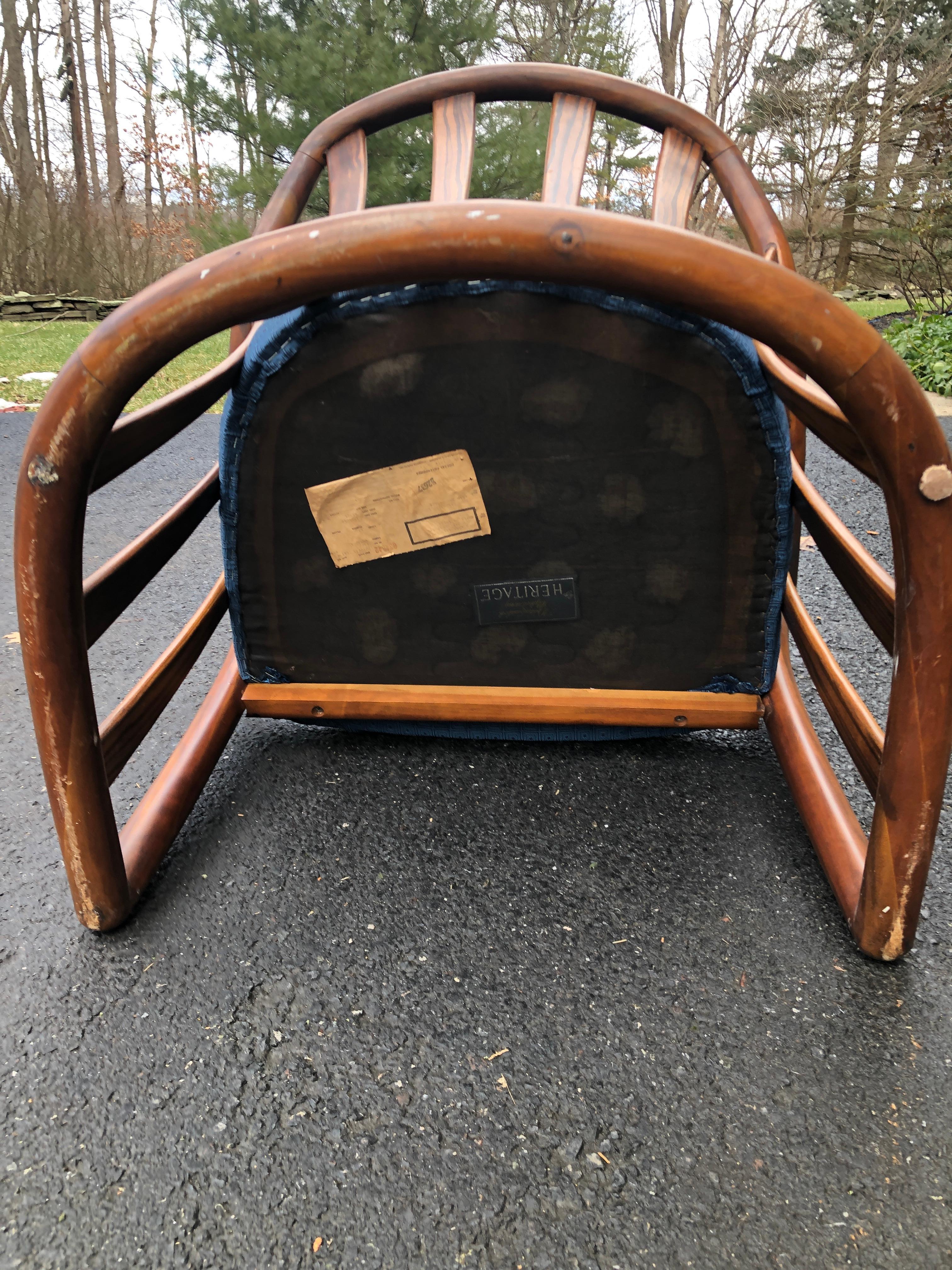 Edward Wormley for Drexel Midcentury Rosewood Club Chair In Good Condition For Sale In Allentown, PA