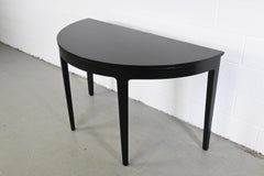 Edward Wormley for Drexel Precedent Black Lacquered Demilune Table