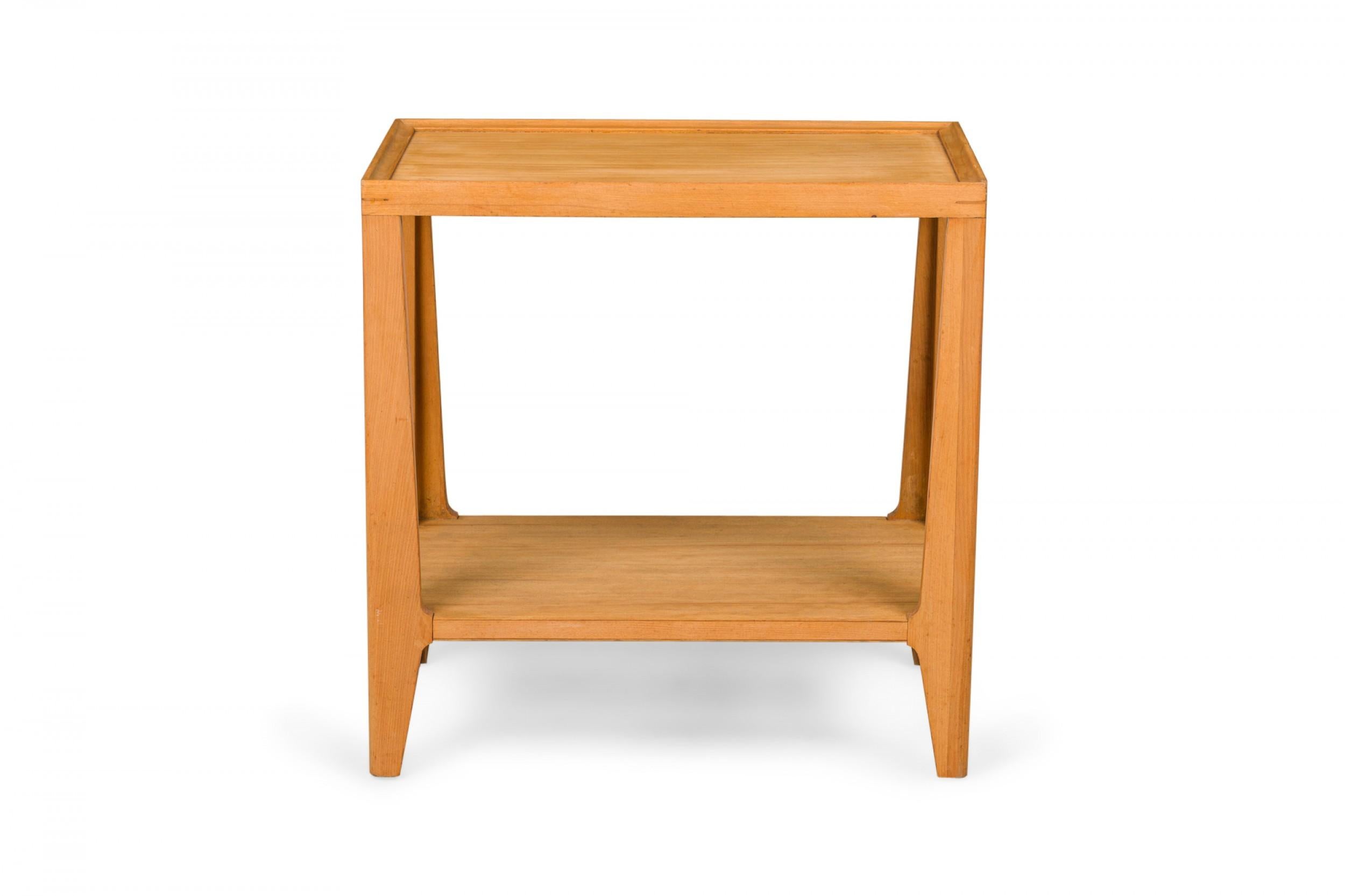 20th Century Edward Wormley for Drexel 'Precedent' Blonde Wood Rectangular End / Side Table