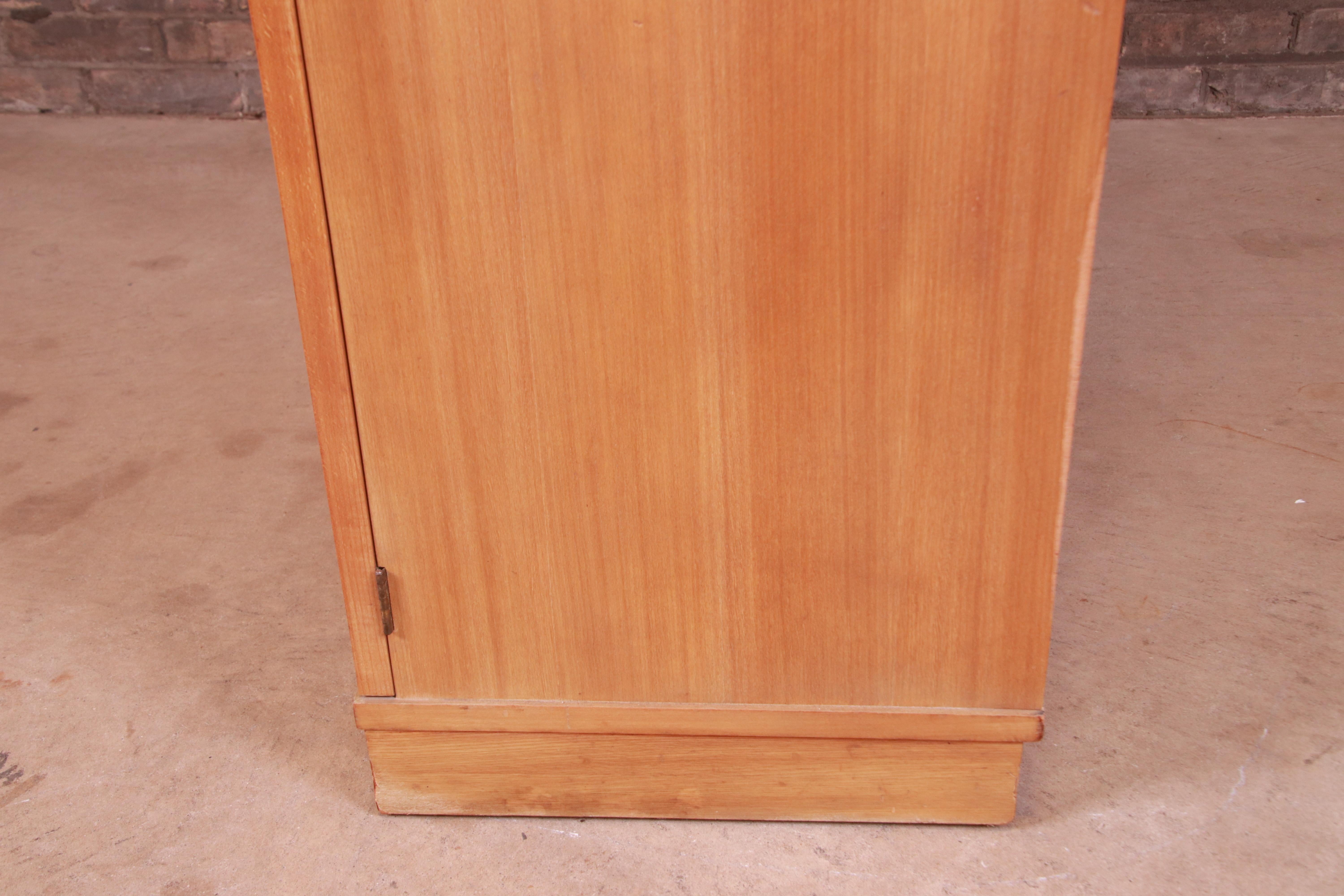 Edward Wormley for Drexel Precedent Elm Wood Breakfront Bookcase Cabinet, 1951 4