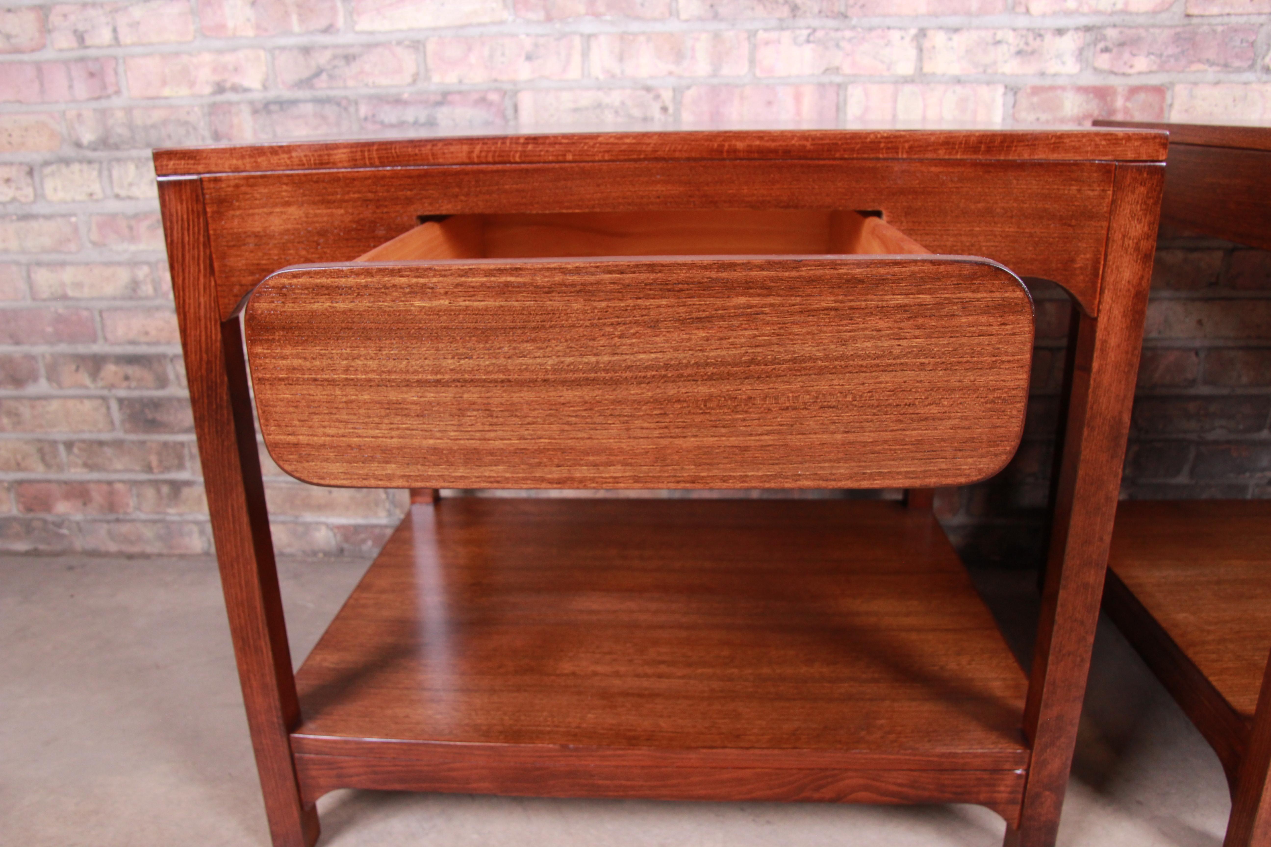 Edward Wormley for Drexel Precedent Mid-Century Modern Nightstands, Refinished 4