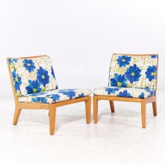 Edward Wormley for Drexel Precedent Mid Century Slipper Lounge Chairs - Pair