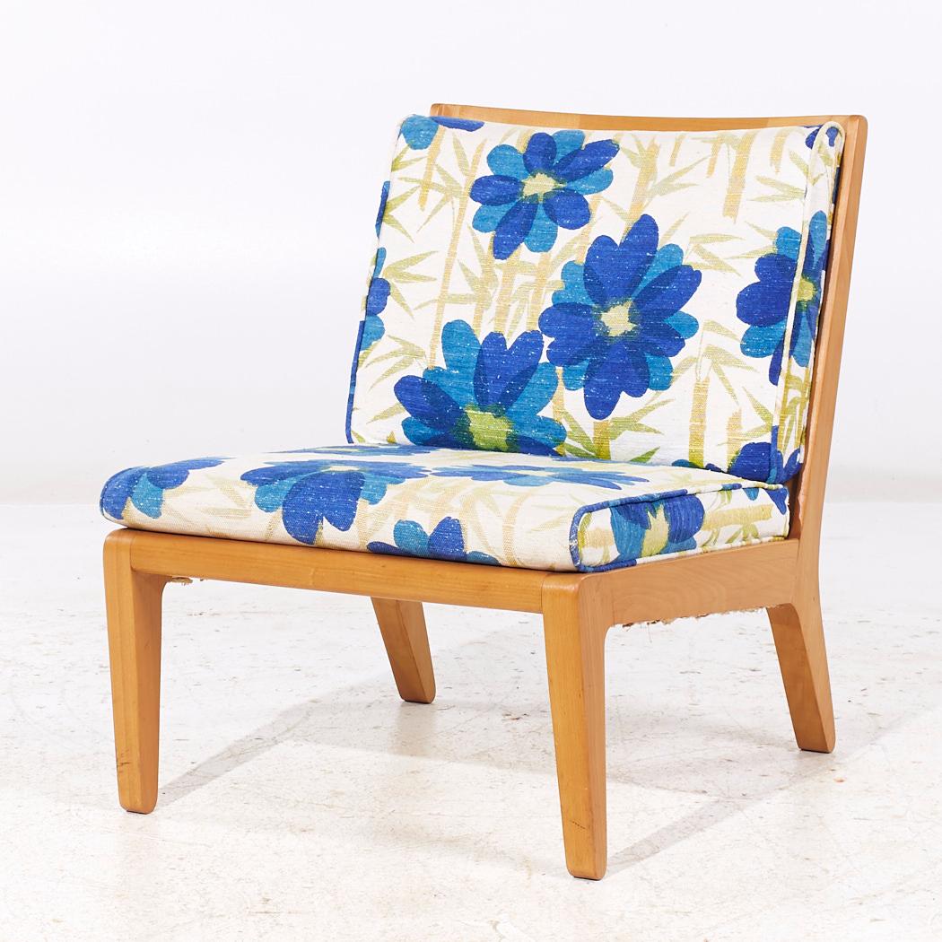 Edward Wormley para Drexel Precedent Sillones Slipper de mediados de siglo - Pareja finales del siglo XX en venta