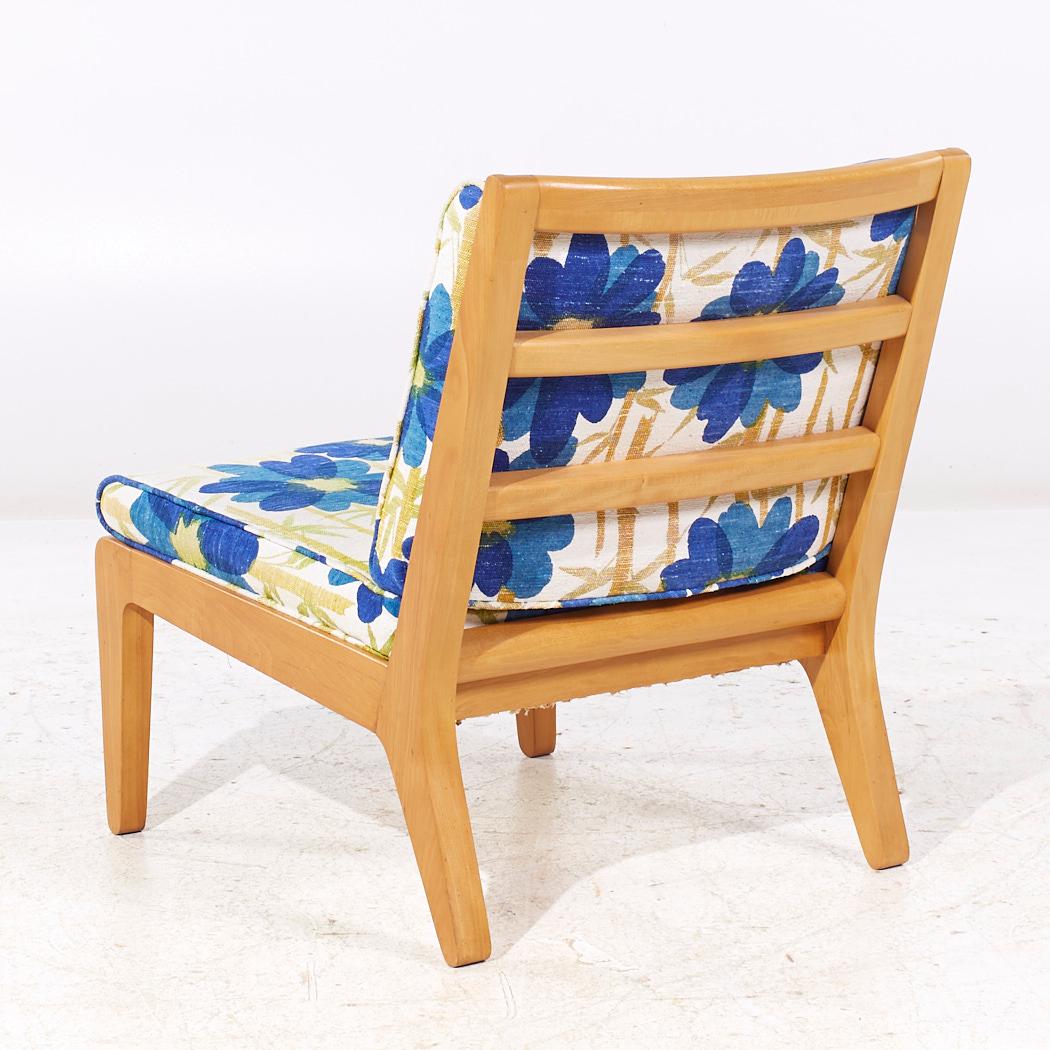 Edward Wormley para Drexel Precedent Sillones Slipper de mediados de siglo - Pareja en venta 2