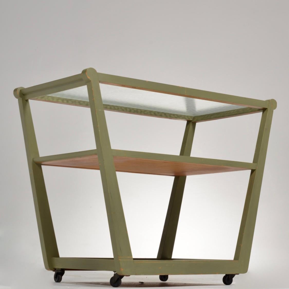 Mid-Century Modern Edward Wormley for Drexel Precedent Rolling Bar Cart For Sale