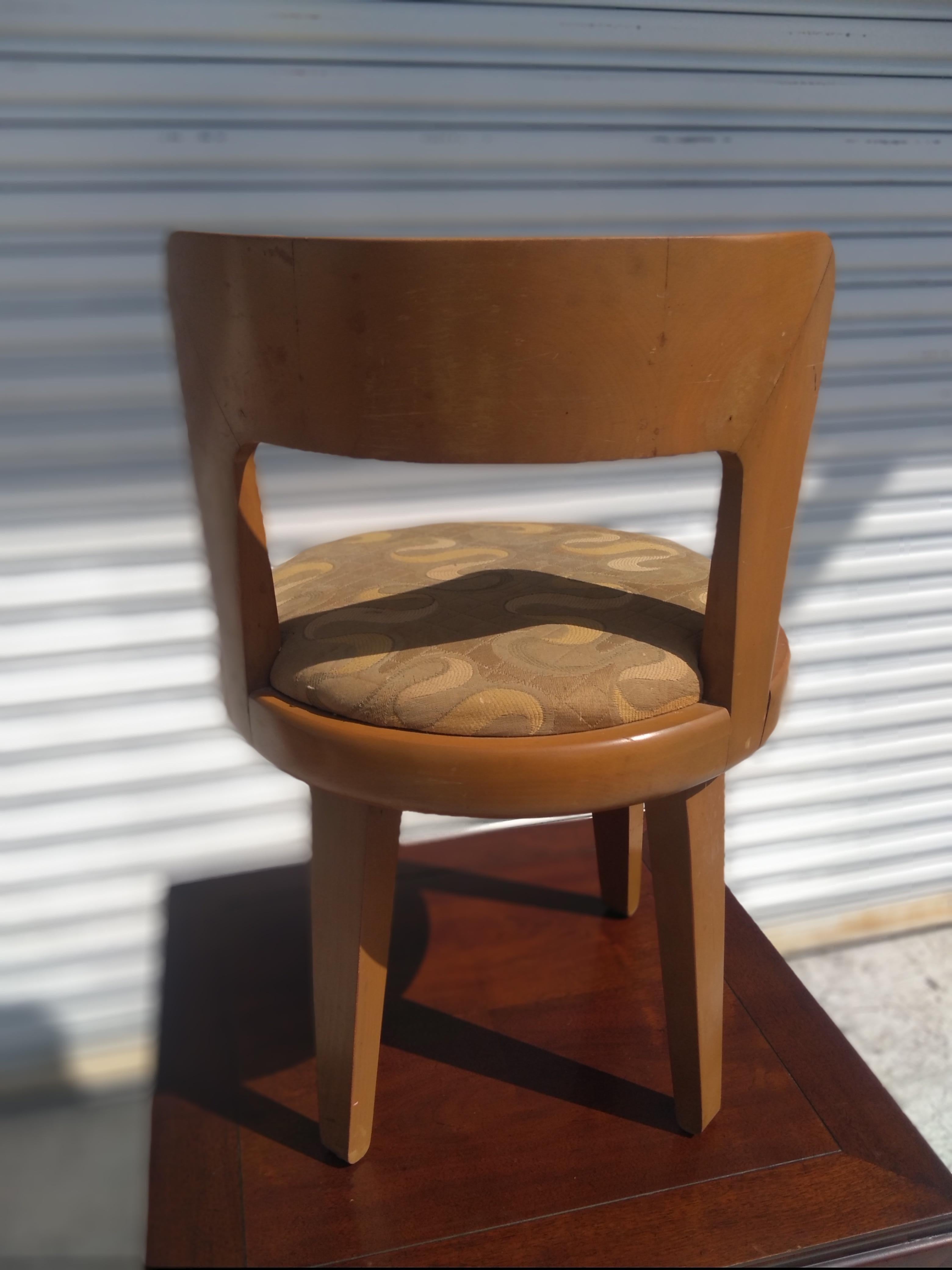 Edward Wormley for Drexel Precedent Swivel Vanity Stool In Good Condition In Pasadena, TX