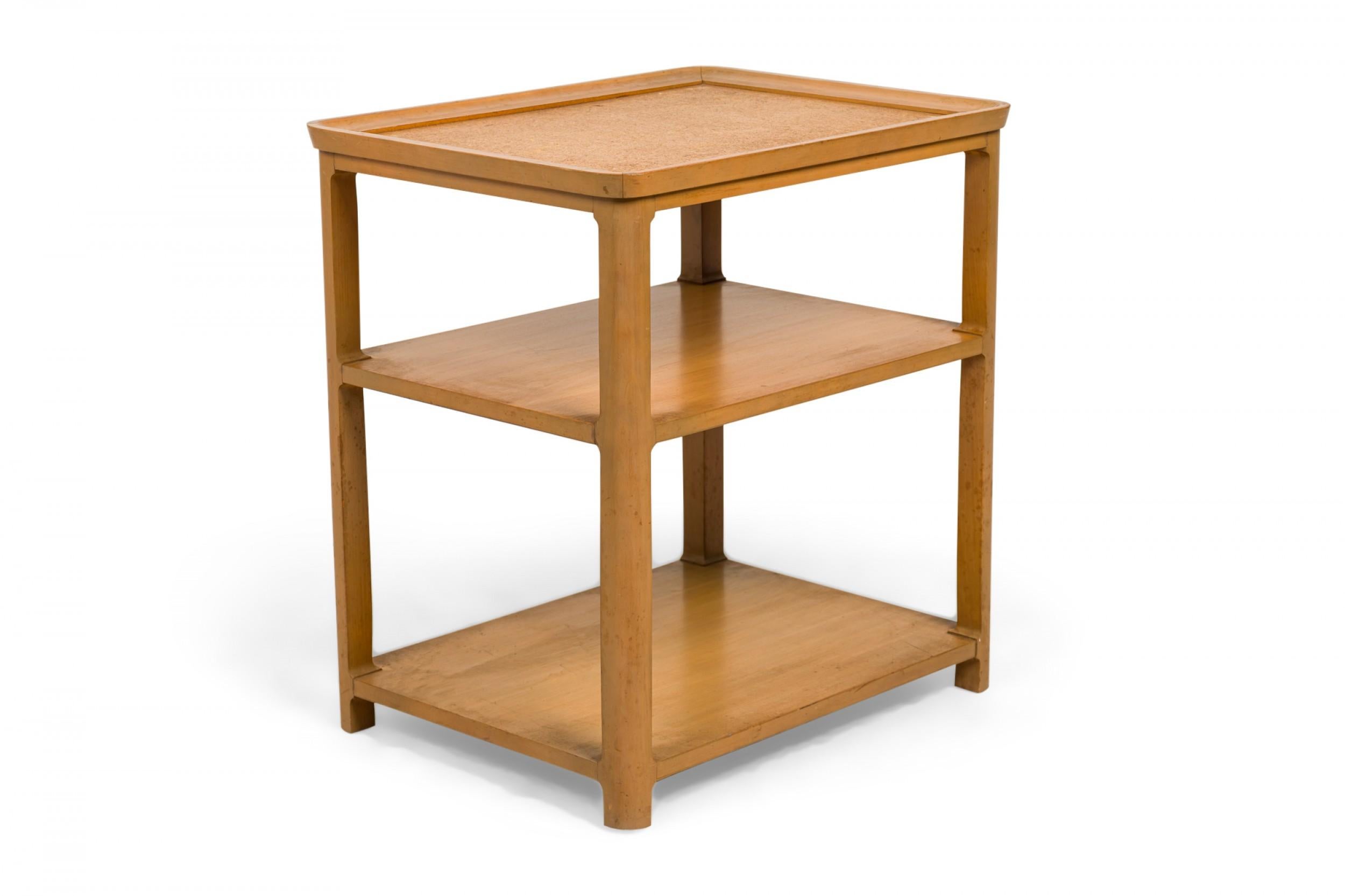 American Edward Wormley for Drexel 'Precedent' Wood and Cork End / Side Table For Sale