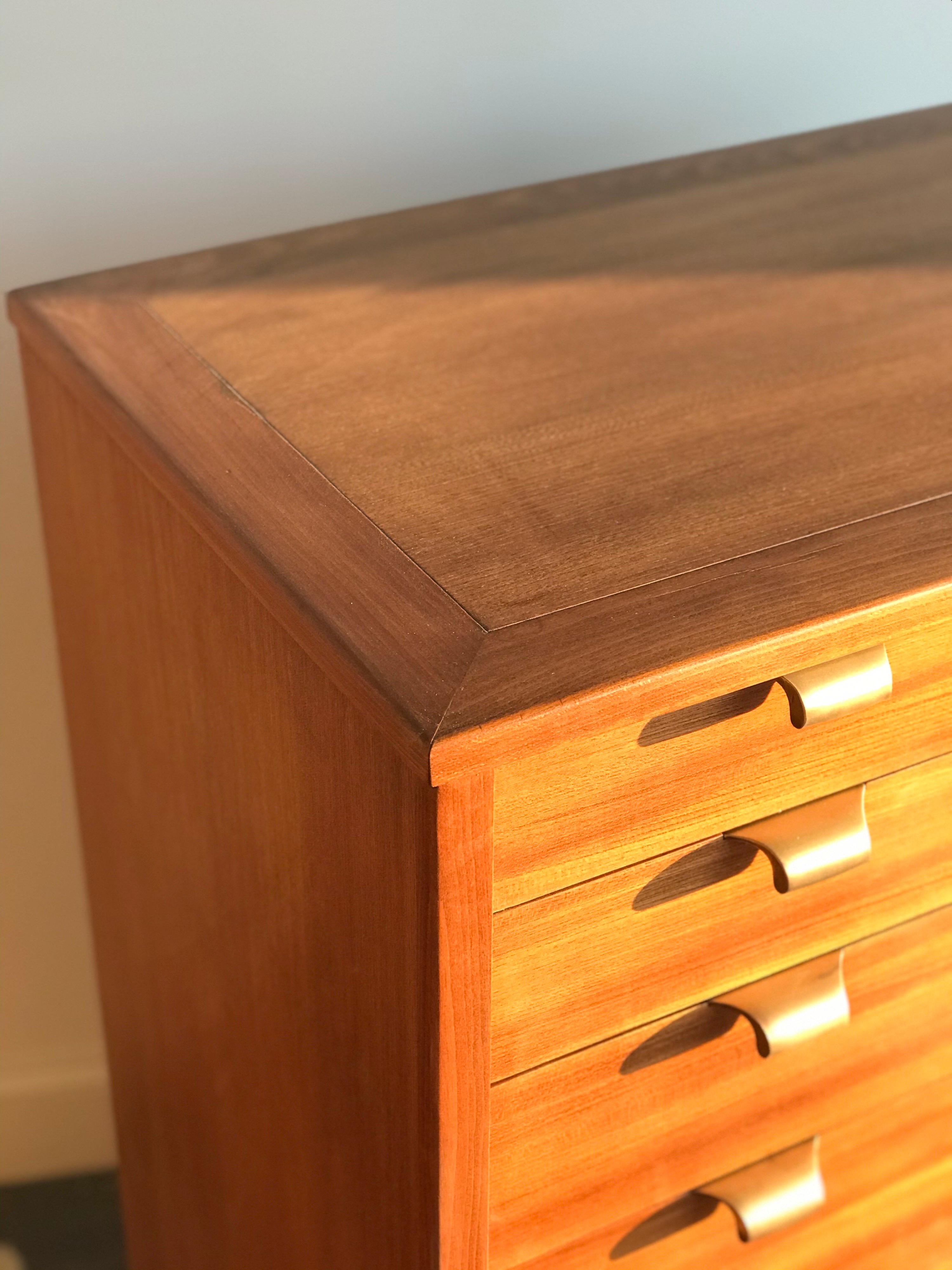 Elm Edward Wormley for Drexel Tall Chest of Drawers