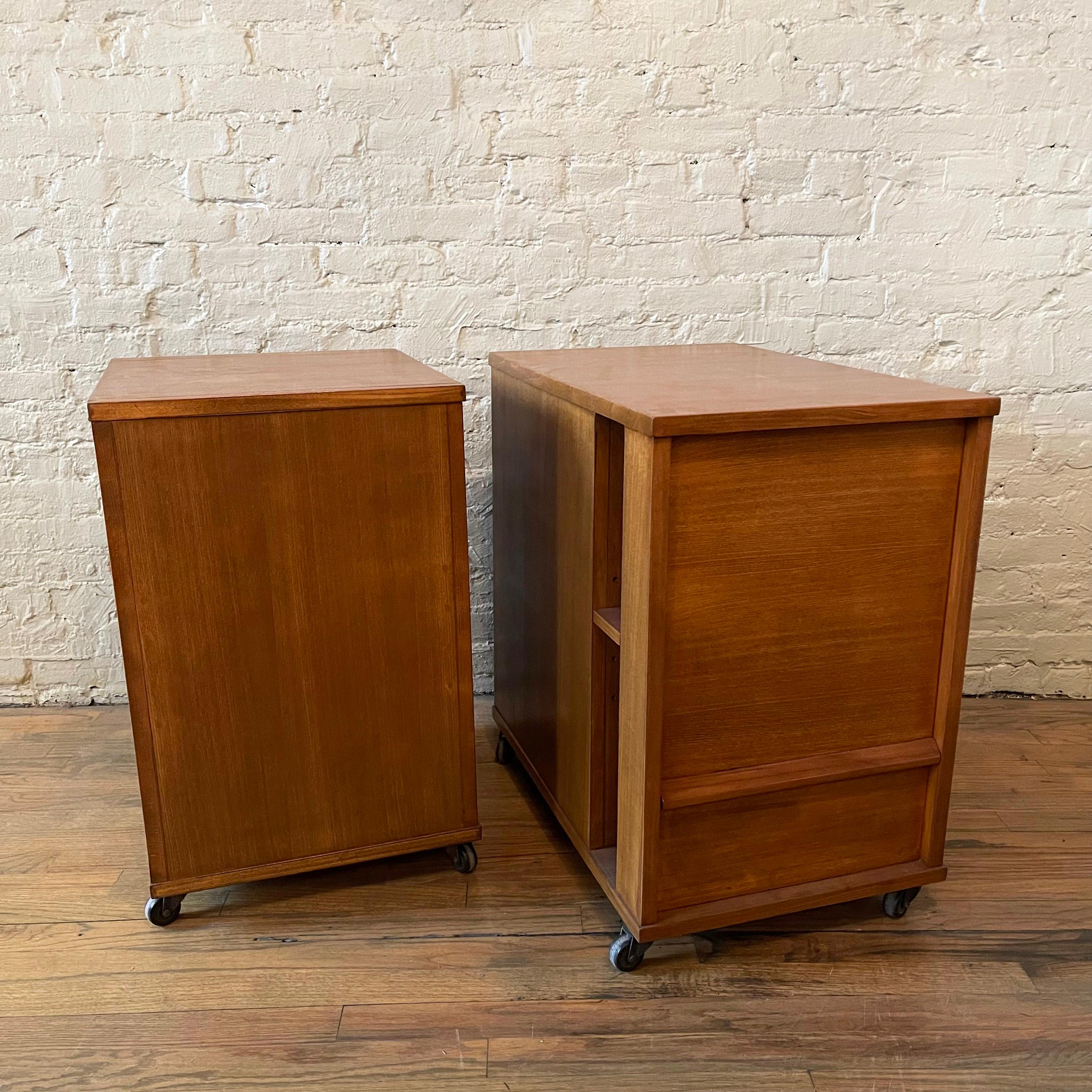 Edward Wormley for Drexel Walnut Office File Cabinets For Sale 5