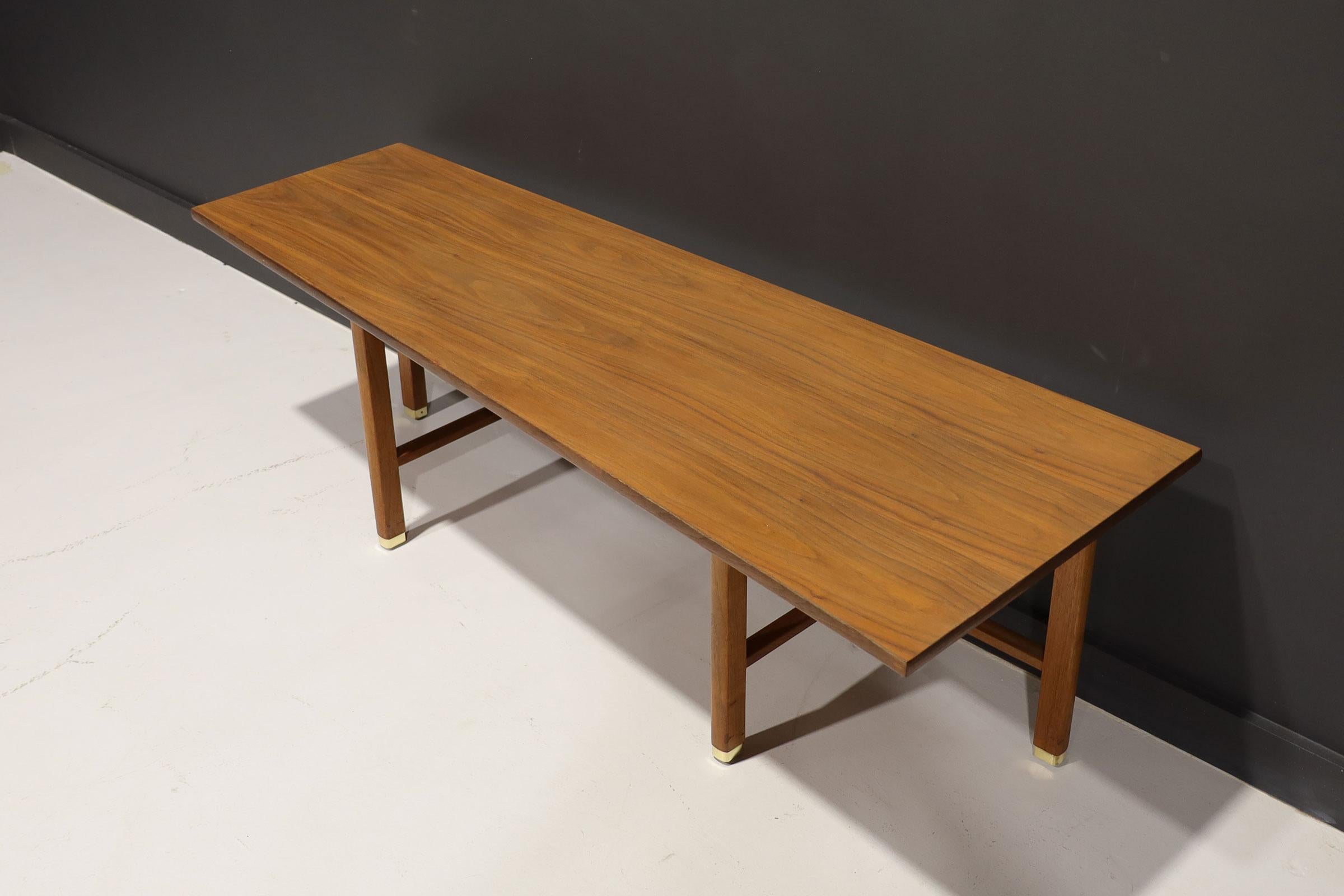 Mid-Century Modern Edward Wormley for Dunbar Trapezoid Top Cocktail Table For Sale