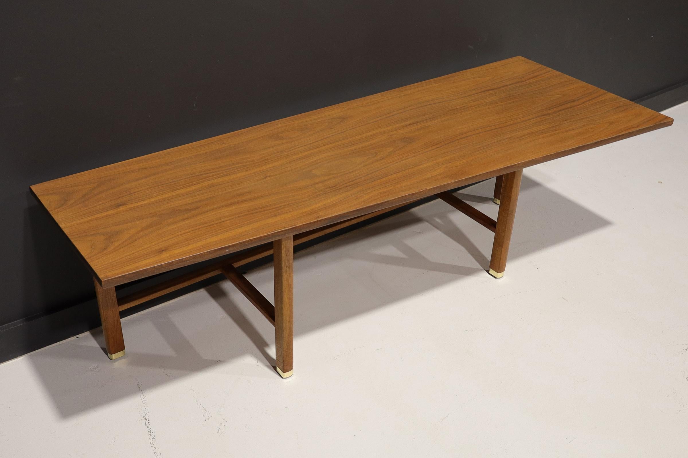 American Edward Wormley for Dunbar Trapezoid Top Cocktail Table For Sale