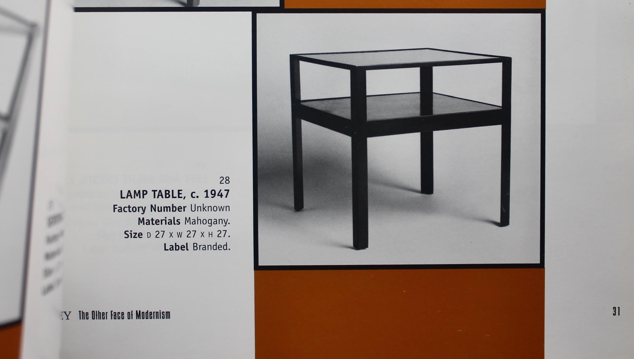 Edward Wormley per Dunbar 1947 Tavolo da lampada in mogano con superficie in sughero in vendita 3