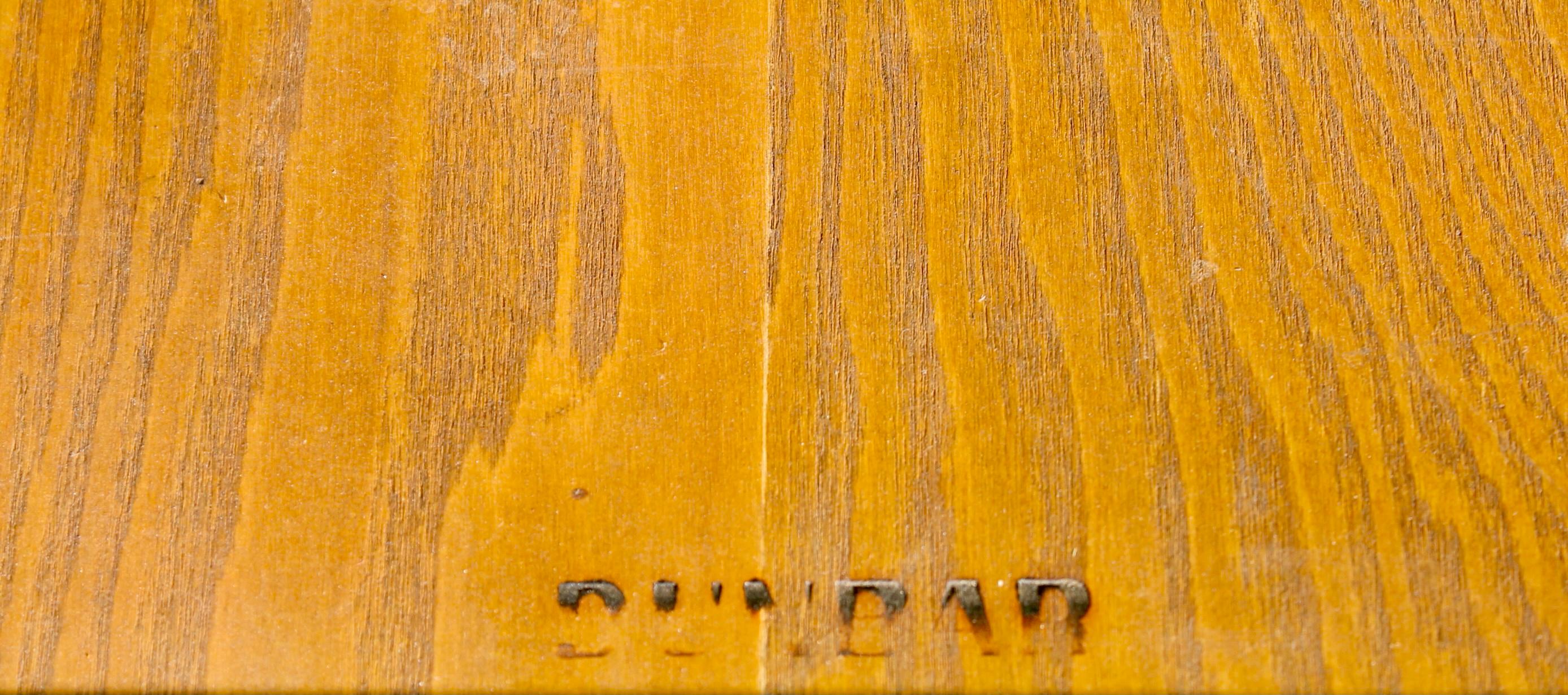 Edward Wormley per Dunbar 1947 Tavolo da lampada in mogano con superficie in sughero in vendita 1