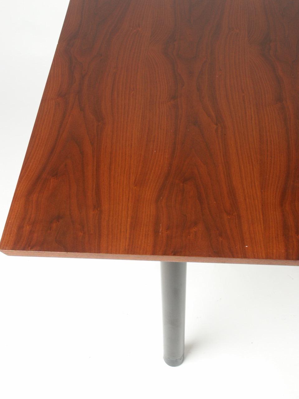 Stained  Edward Wormley for Dunbar 1950s Asian Influence Walnut Extension Dining Table For Sale