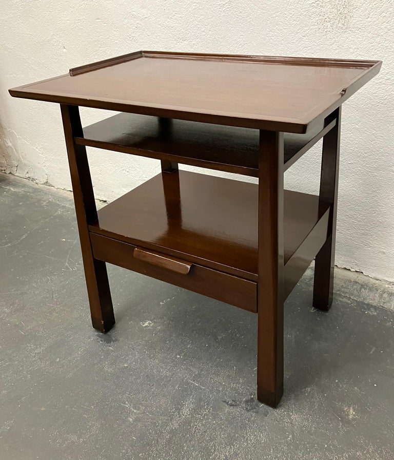 Mid-20th Century Edward Wormley for Dunbar 3-Tier Side Table For Sale