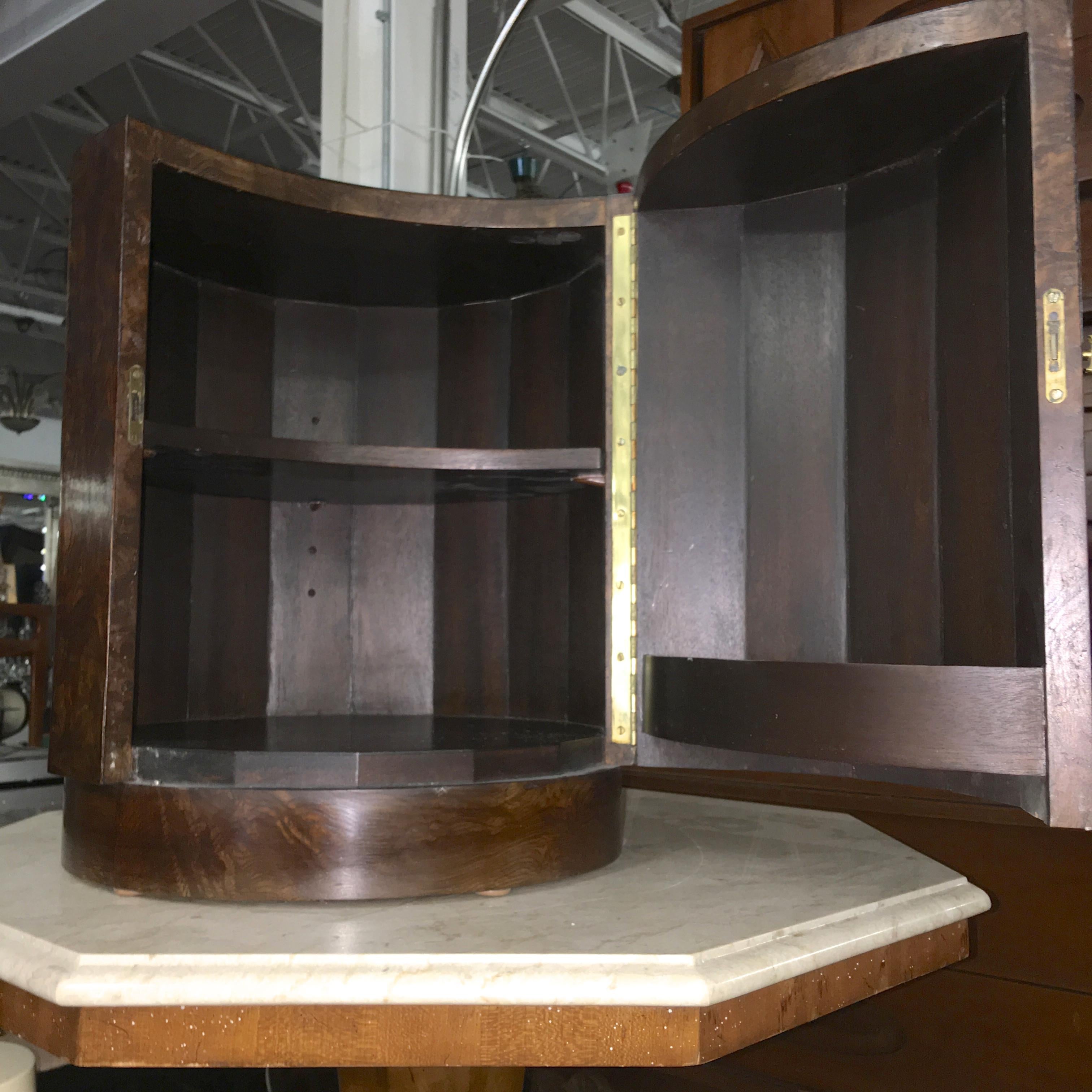 Edward Wormley for Dunbar #6302C Pedestal Drum Bar Cabinet 3