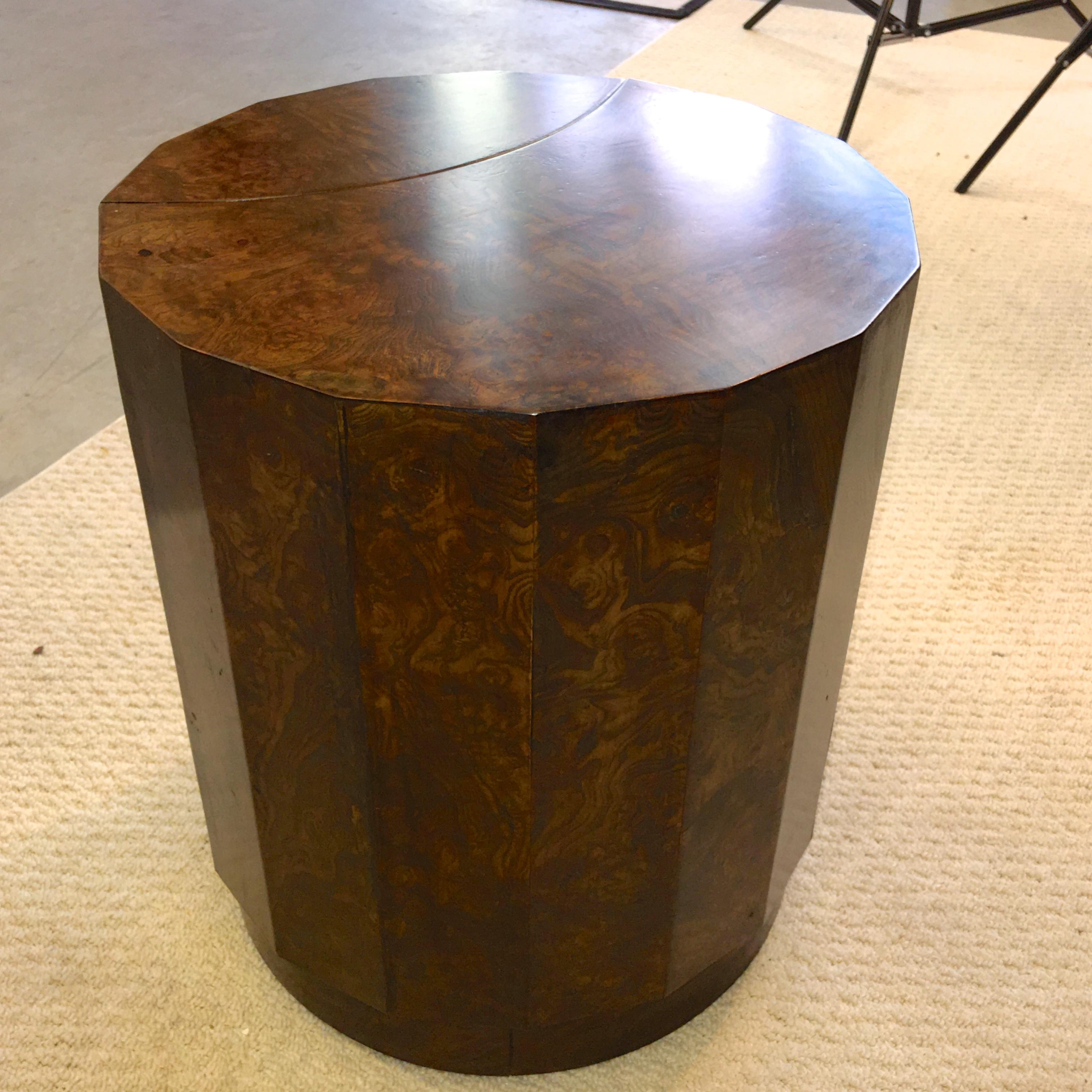Edward Wormley for Dunbar #6302C Pedestal Drum Bar Cabinet 4