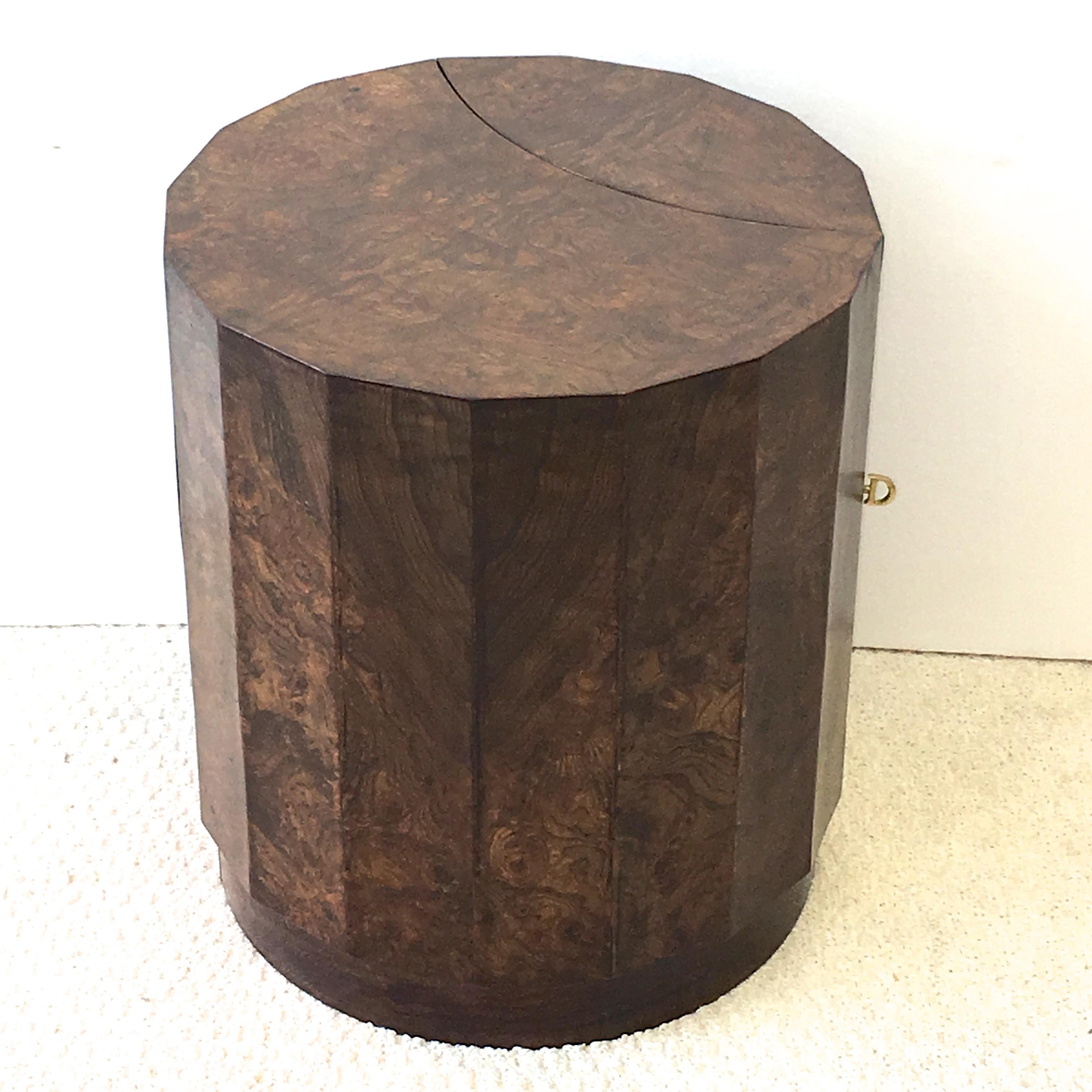 Edward Wormley for Dunbar #6302C Pedestal Drum Bar Cabinet 10