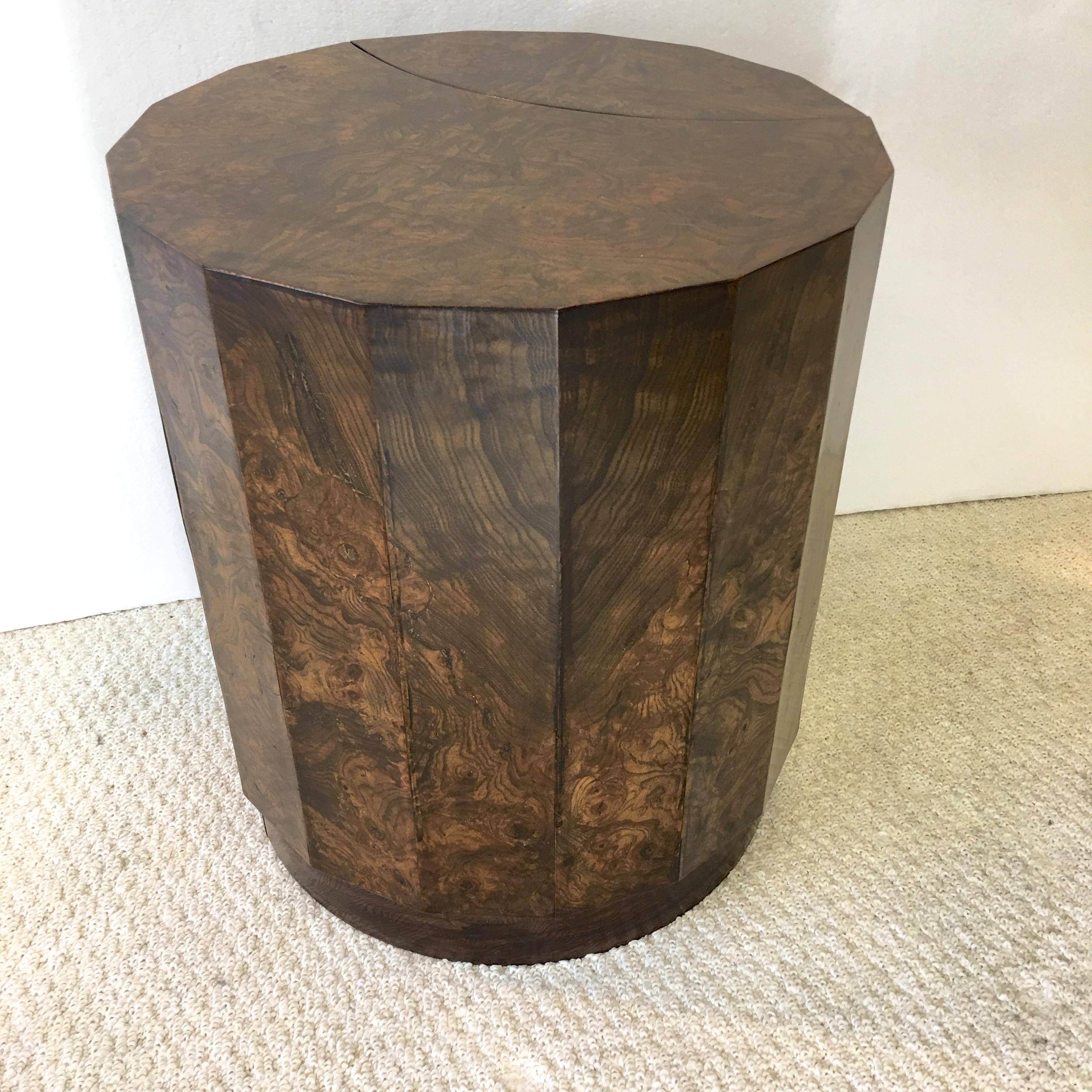 Edward Wormley for Dunbar #6302C Pedestal Drum Bar Cabinet 11