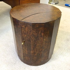 Edward Wormley for Dunbar #6302C Pedestal Drum Bar Cabinet