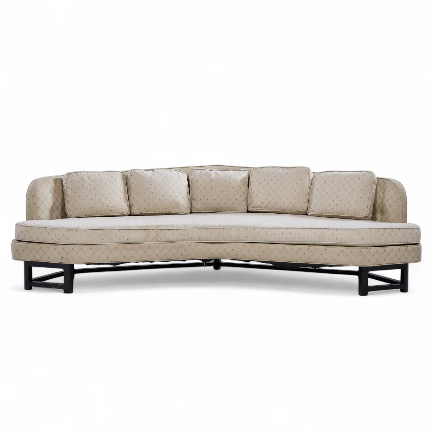 Edward Wormley for Dunbar 6392A Mid Century Janus Sofa

This sofa measures: 103.5 wide x 36 deep x 31.5 inches high, with a seat height of 17 inches

Great Vintage Condition - Minor Scratches and Scuffs on Sofa Base. Upholstery is Tired but Usable.