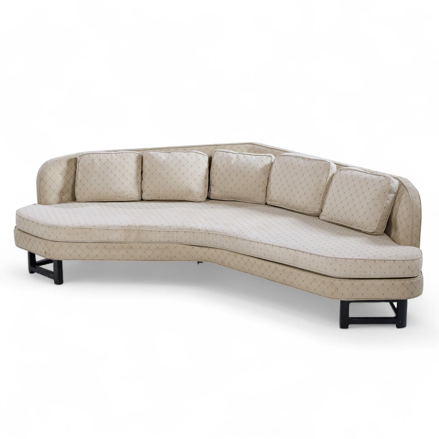 Upholstery Edward Wormley for Dunbar 6392A Mid Century Janus Sofa For Sale