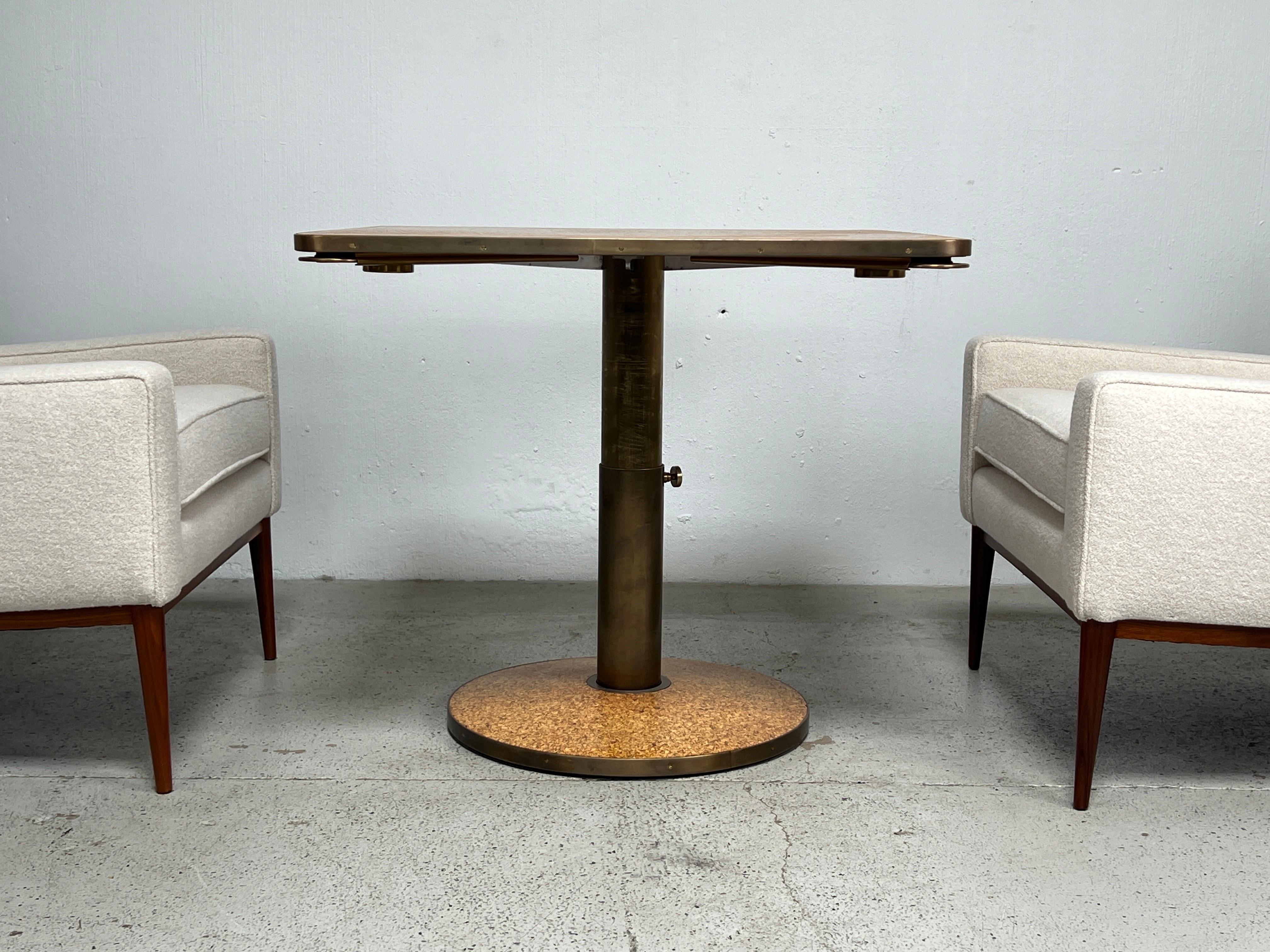 Edward Wormley for Dunbar Adjustable Height Cork Top Game / Coffee Table 2