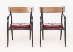 Edward Wormley Dunbar Alexandria Armchairs, Mahogany & Walnut, 1960