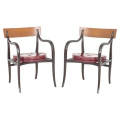Edward Wormley Dunbar Alexandria Armchairs, Mahogany & Walnut, 1960