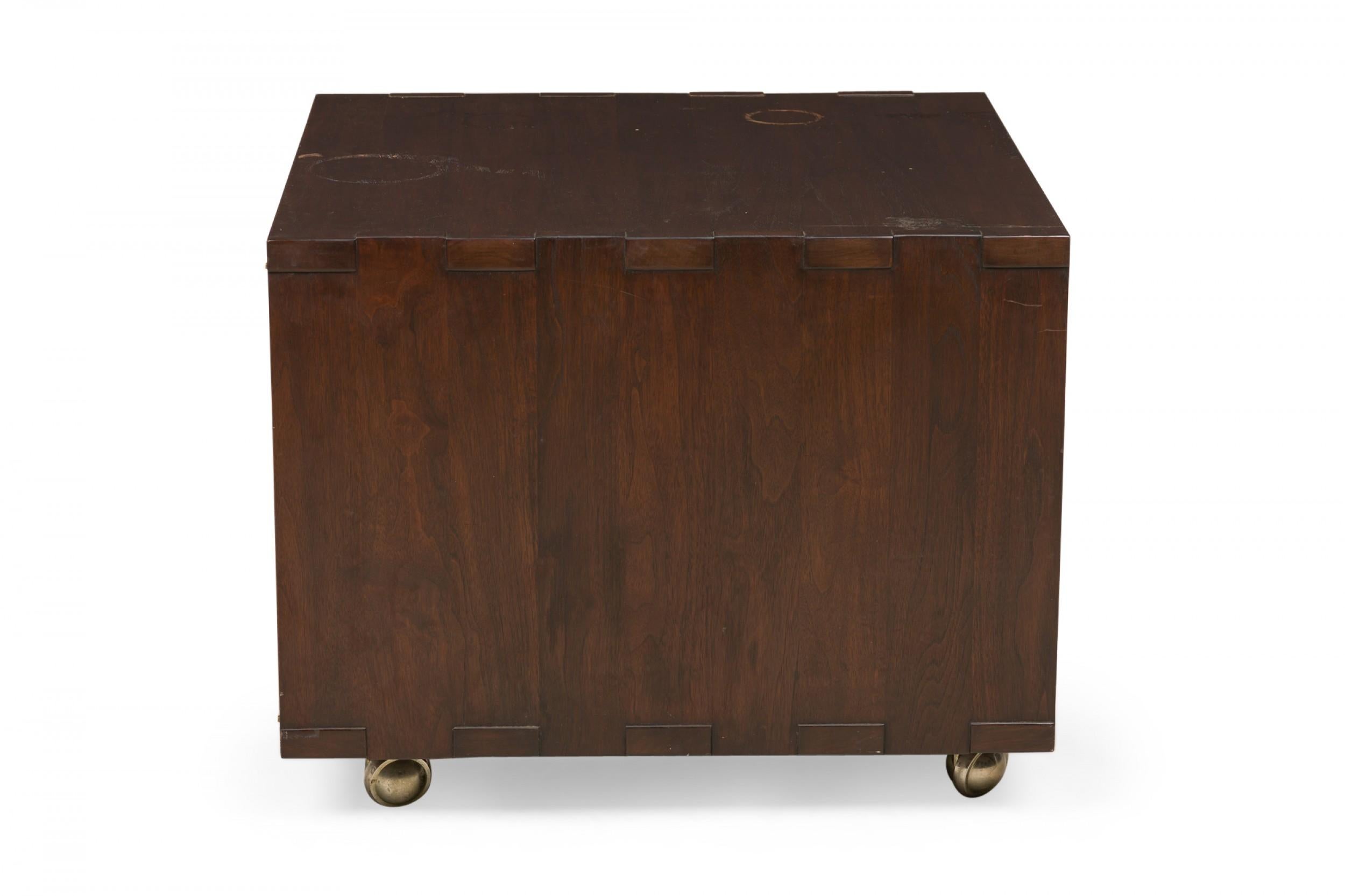 Mid-Century Modern Edward Wormley for Dunbar American Mid-Century Dark Walnut Janus Cabinet For Sale