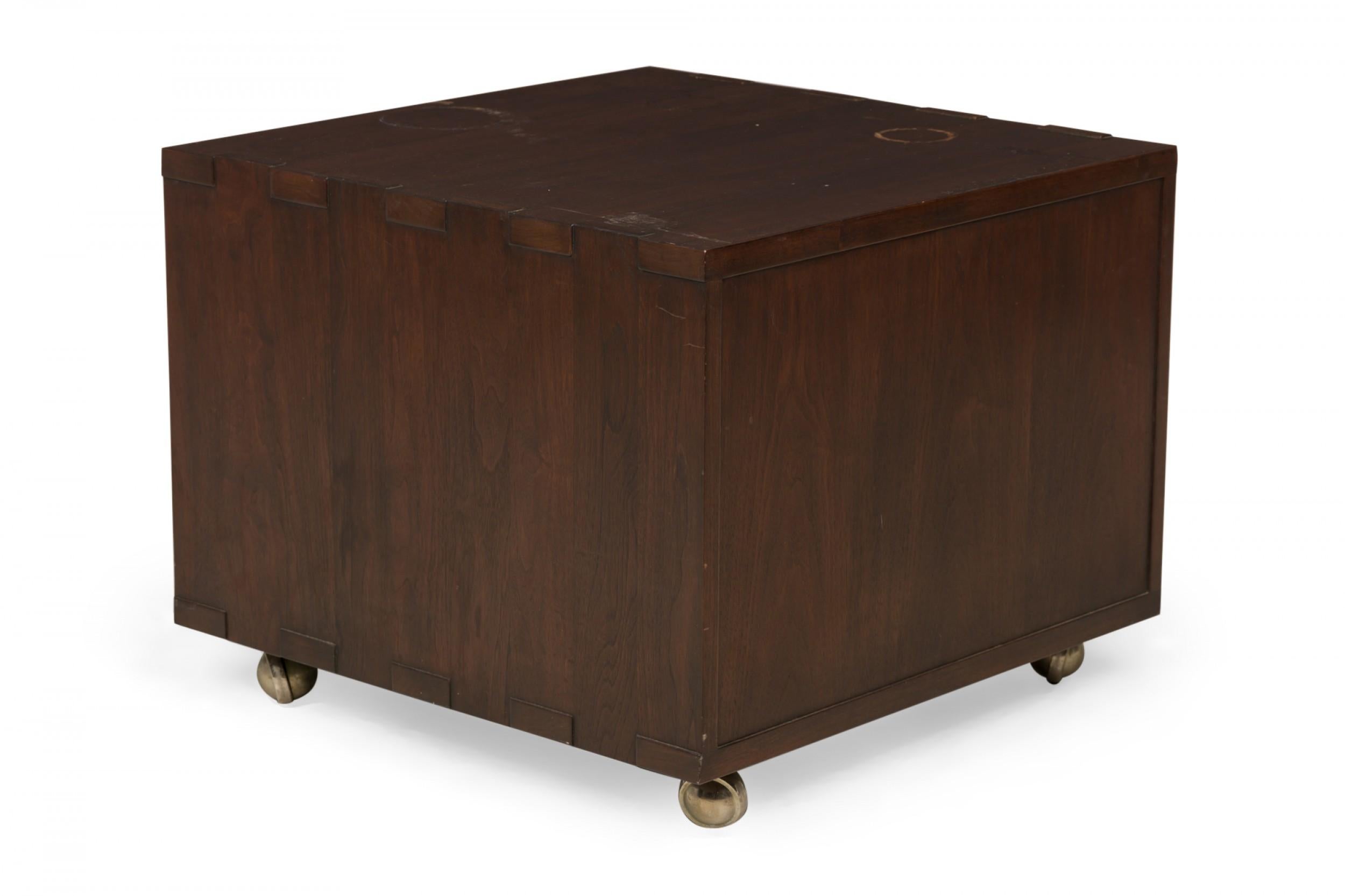 Edward Wormley for Dunbar American Mid-Century Dark Walnut Janus Cabinet In Good Condition For Sale In New York, NY