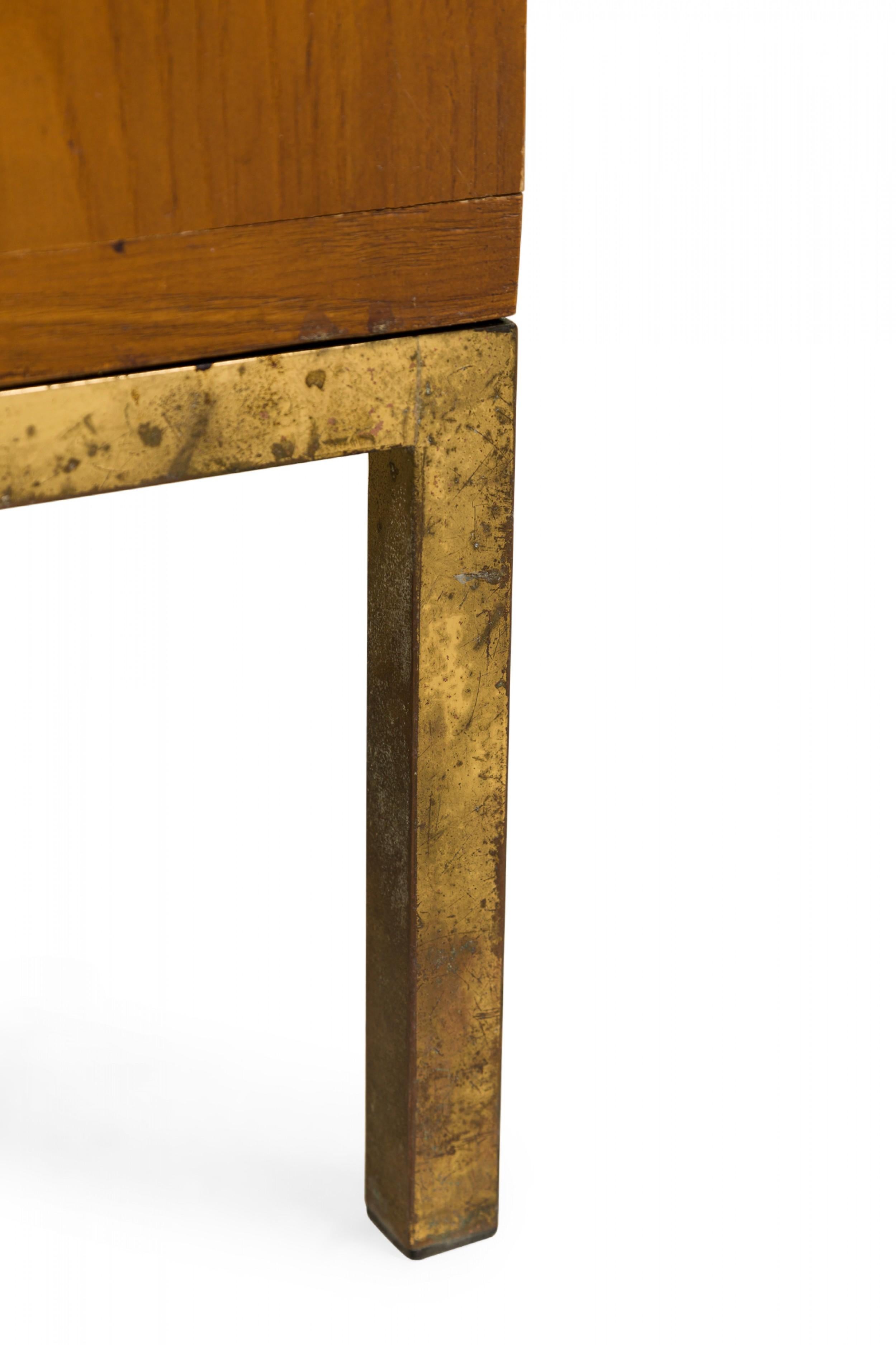Edward Wormley for Dunbar American Mid-Century Slate and Wood Dry Bar Table For Sale 1