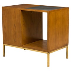 Table de bar américaine du milieu du siècle dernier en ardoise et bois de Edward Wormley pour Dunbar