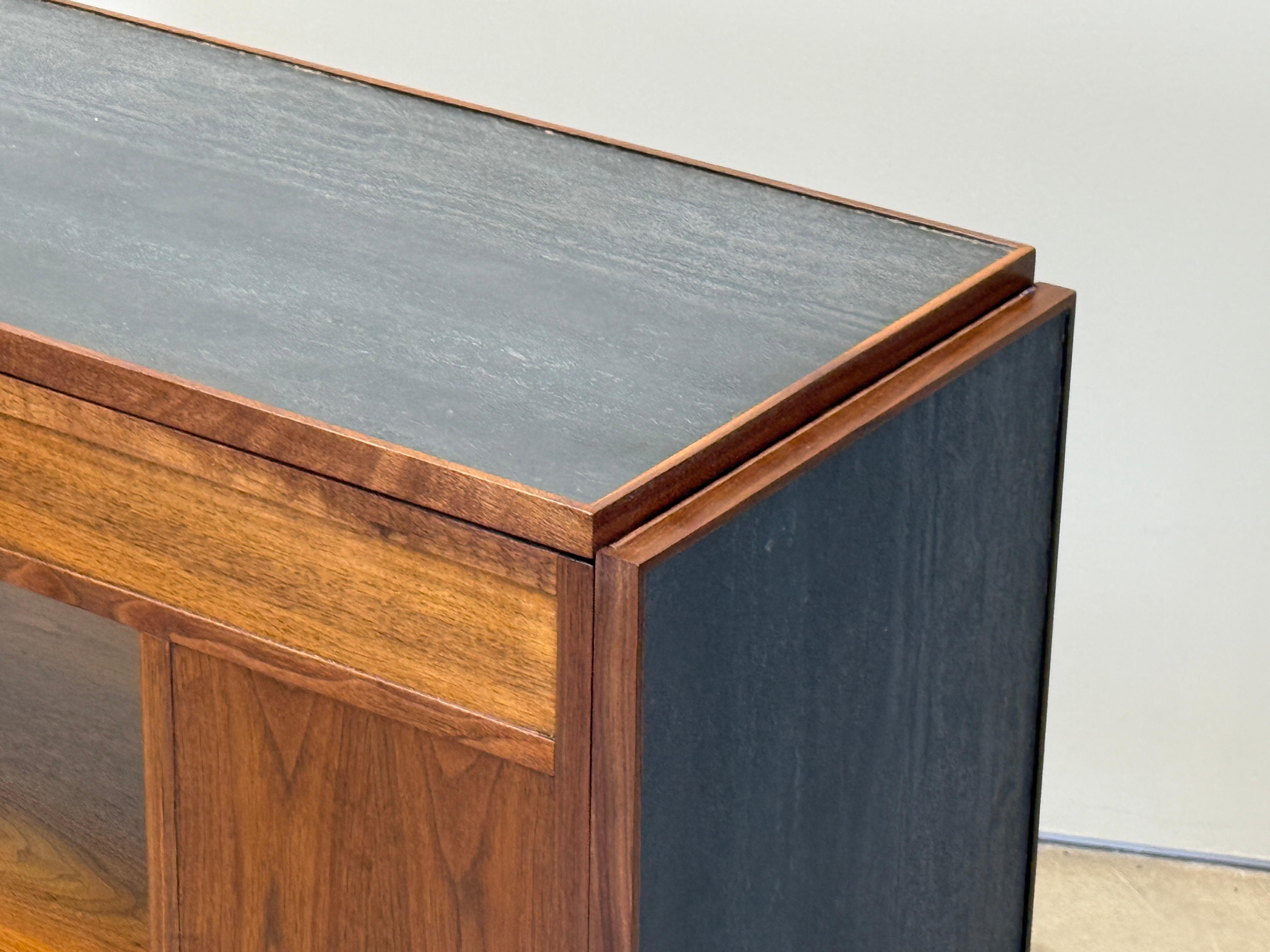 Walnut Edward Wormley for Dunbar Bar Cart For Sale